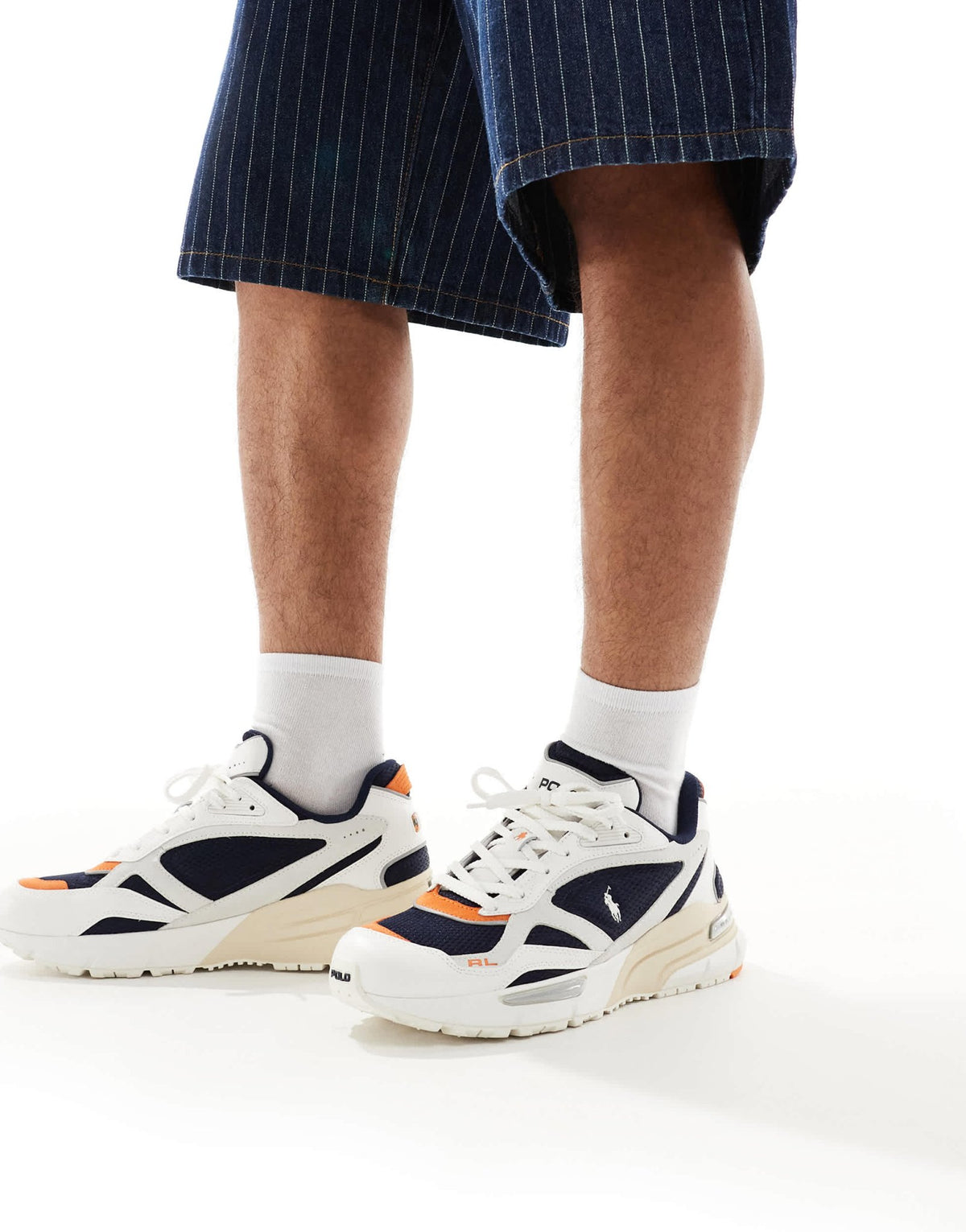 Polo Ralph Lauren Trackstr 275 trainer in white and blue - ASOS Sample Sale