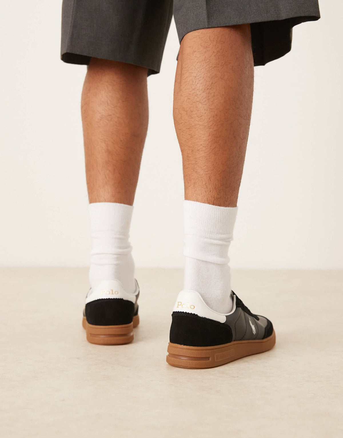 Polo Ralph Lauren trainer in black and white - ASOS Sample Sale