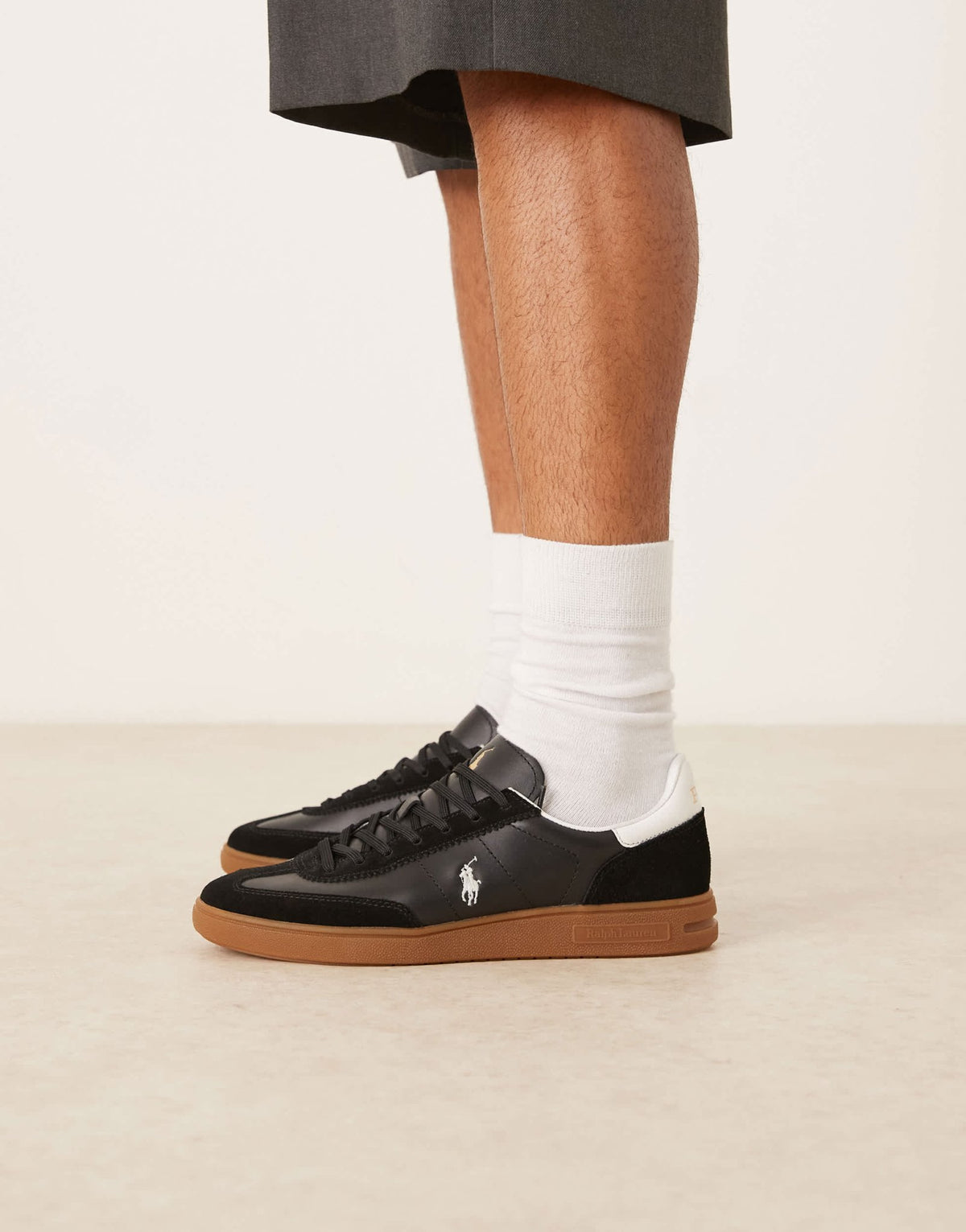 Polo Ralph Lauren trainer in black and white - ASOS Sample Sale