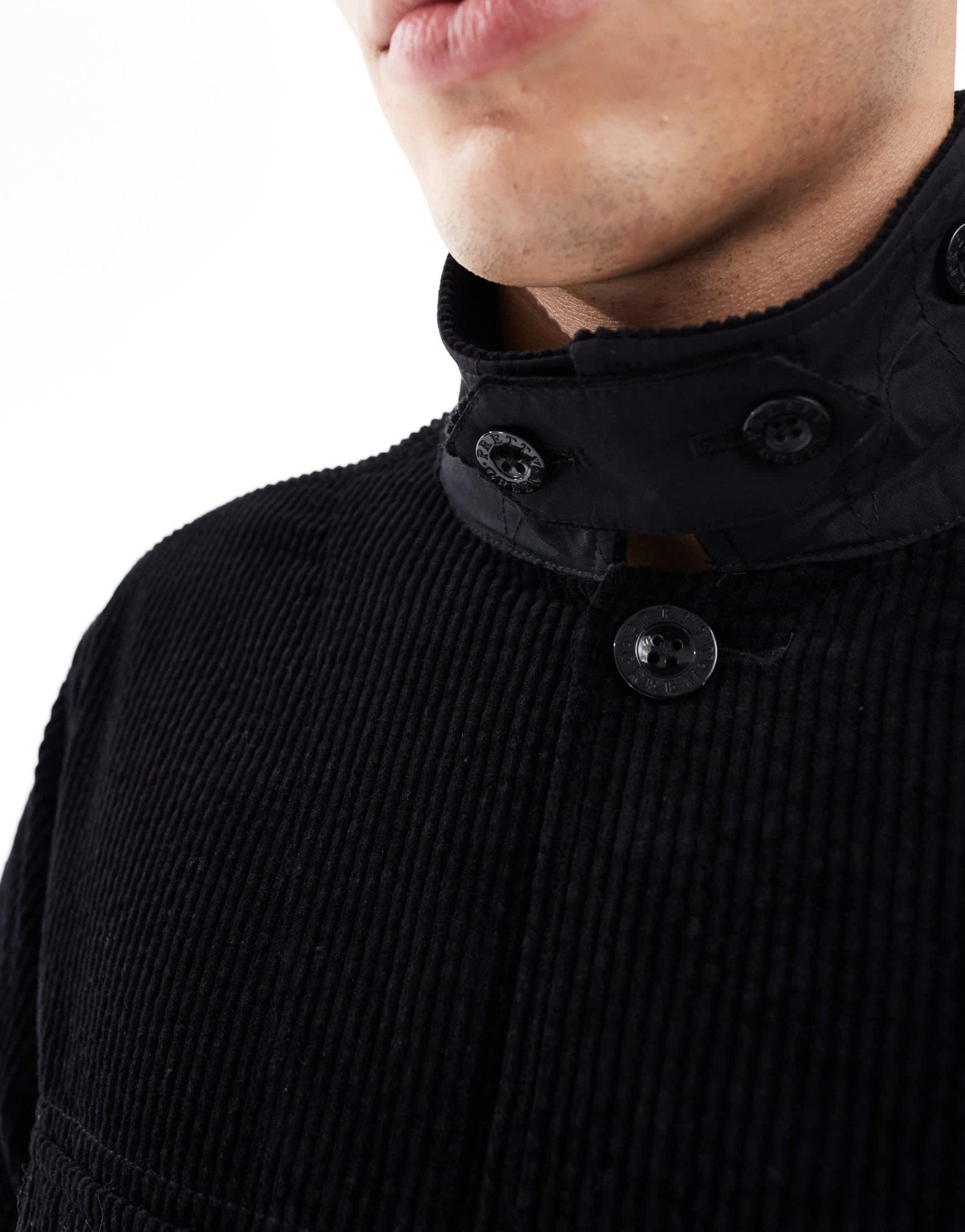 Pretty Green corduroy overshirt in black - ASOS Sample Sale
