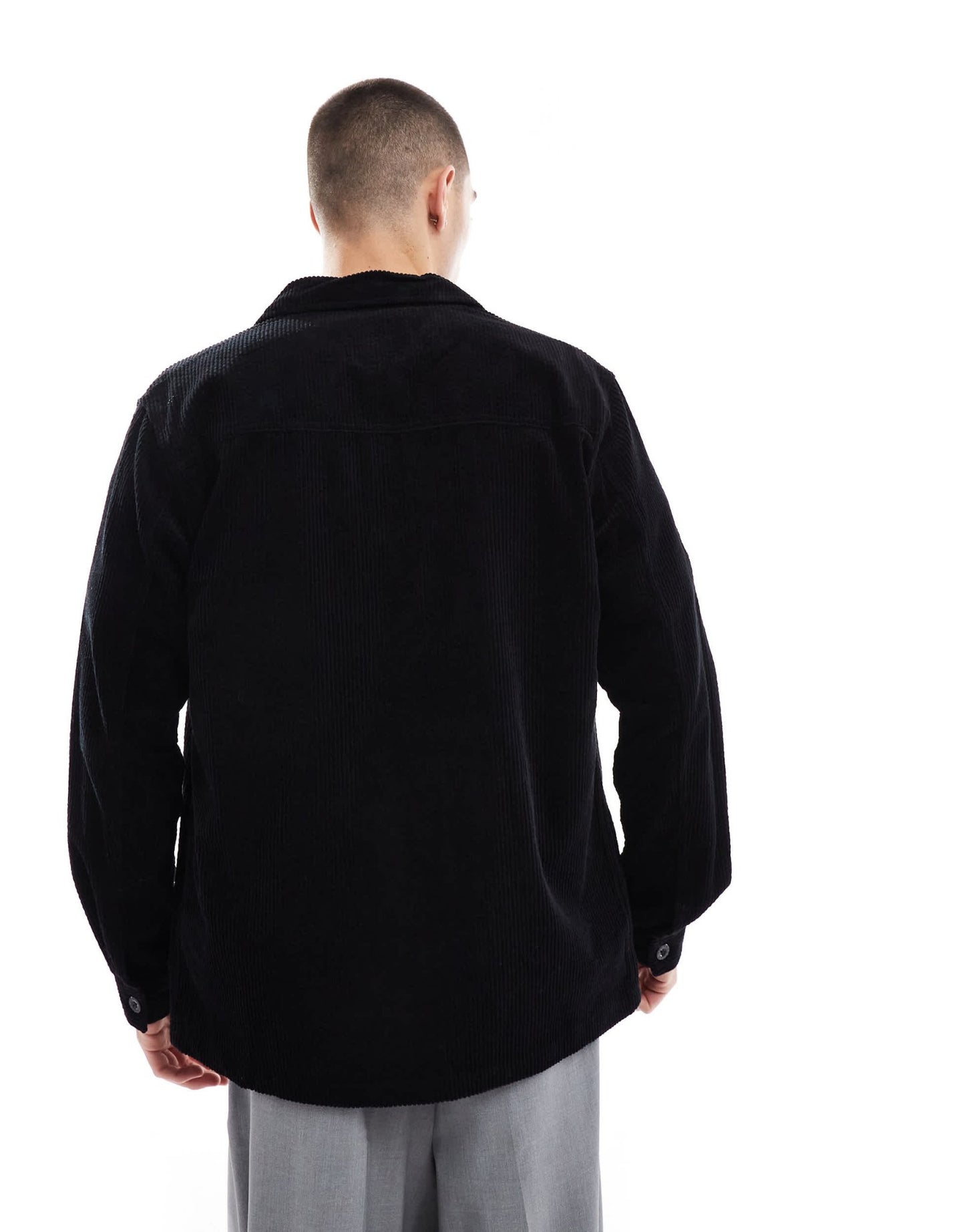 Pretty Green corduroy overshirt in black - ASOS Sample Sale
