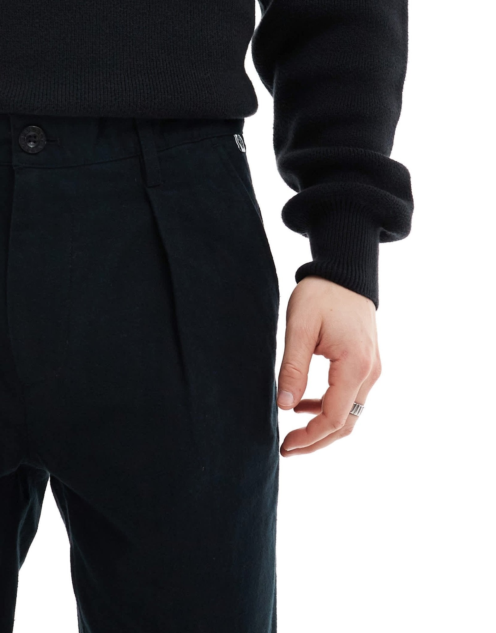 Pretty Green libertine trousers in black - ASOS Sample Sale