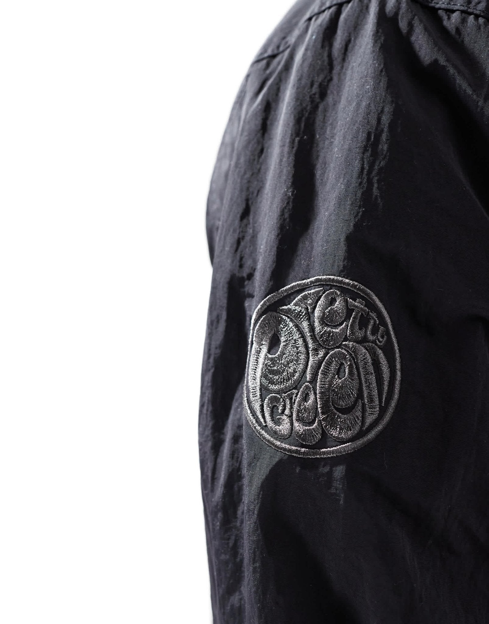 Pretty Green parka with sleeve patch logo in black - ASOS Sample Sale