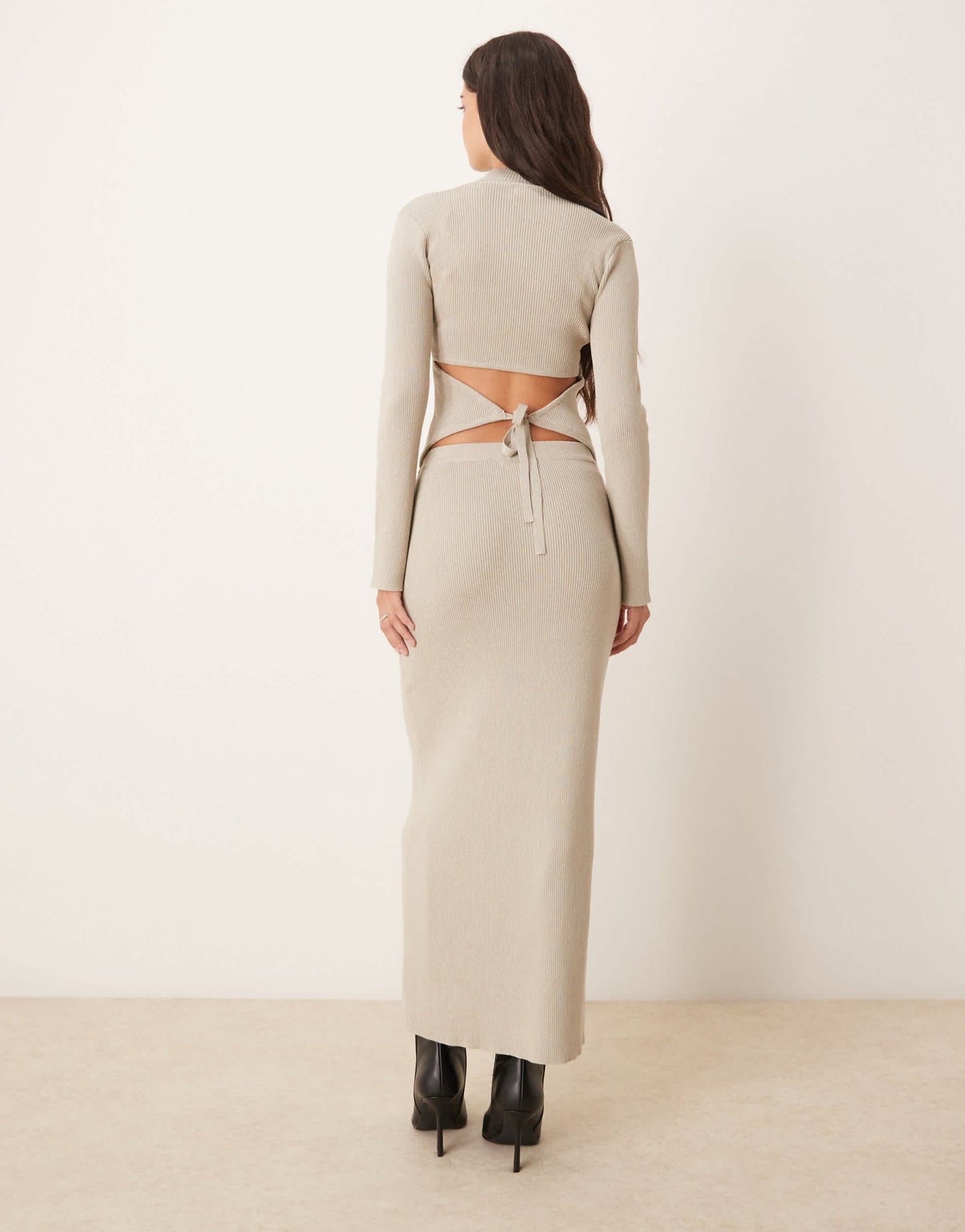 Pretty Lavish knit skirt co - ord in grey metallic - ASOS Sample Sale