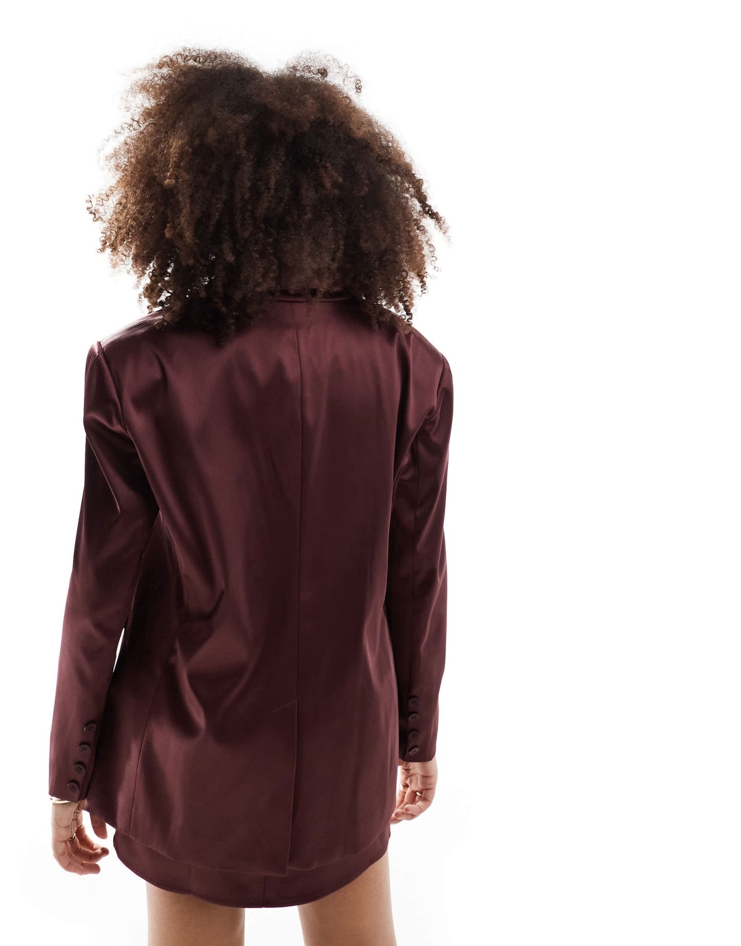 Pretty Lavish oversized premium blazer co ord in burgundy - ASOS Sample Sale