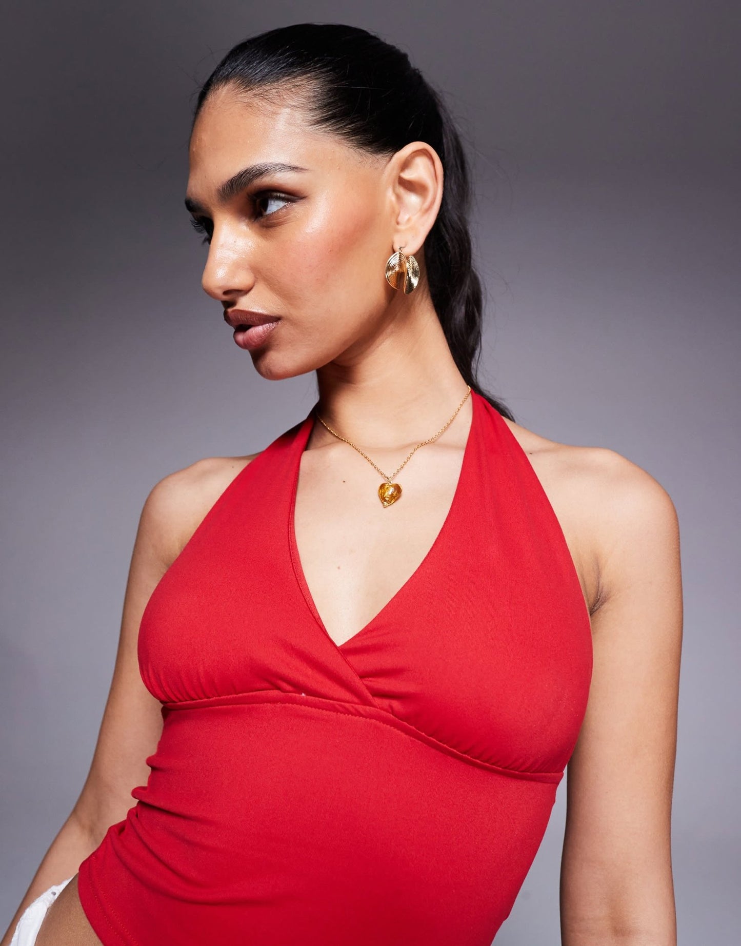 Princess Polly slinky halterneck top in red - ASOS Sample Sale