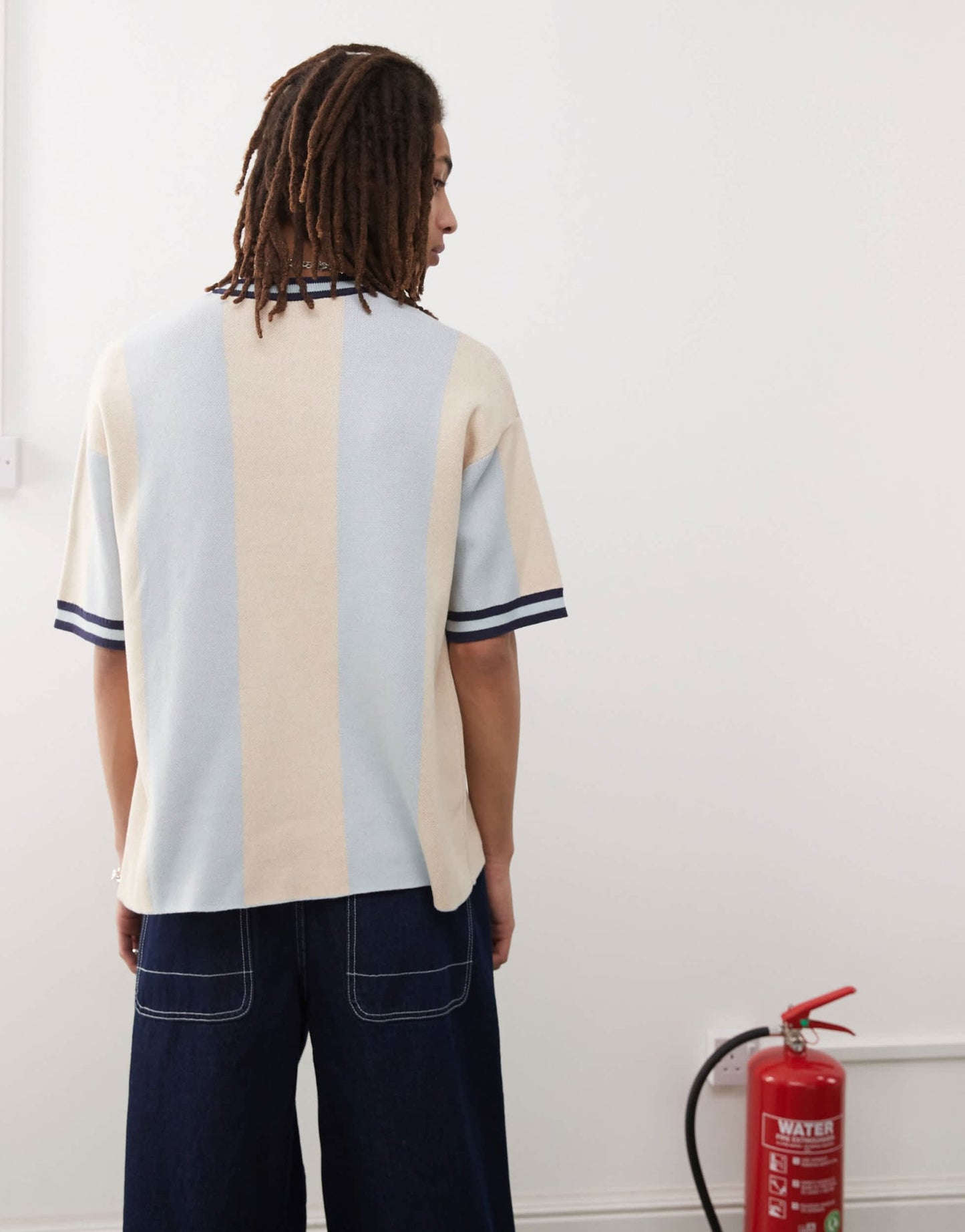 Prohibited knitted short sleeve jumper in blue - ASOS Sample Sale