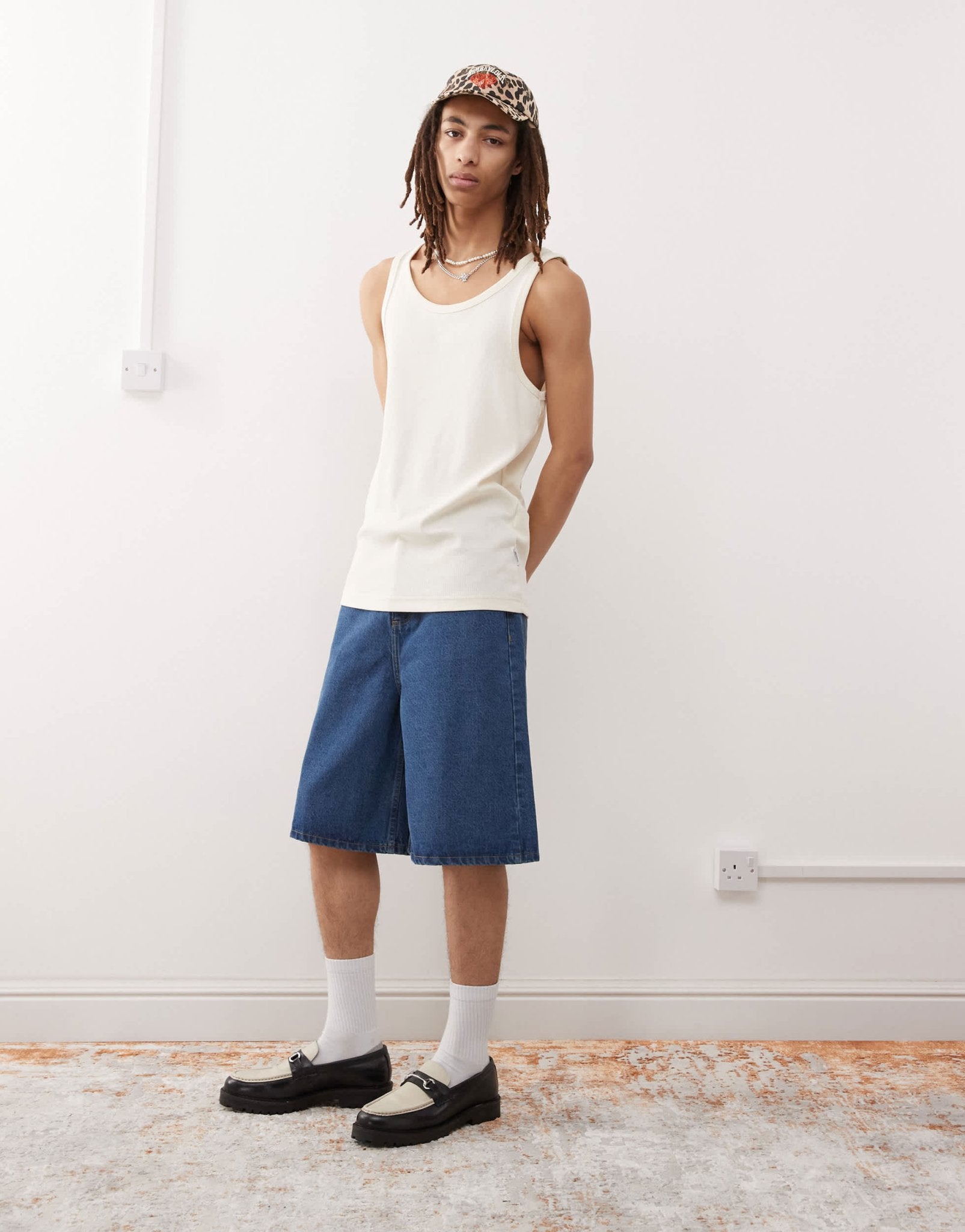 Prohibited soho jorts in dirty blue - ASOS Sample Sale