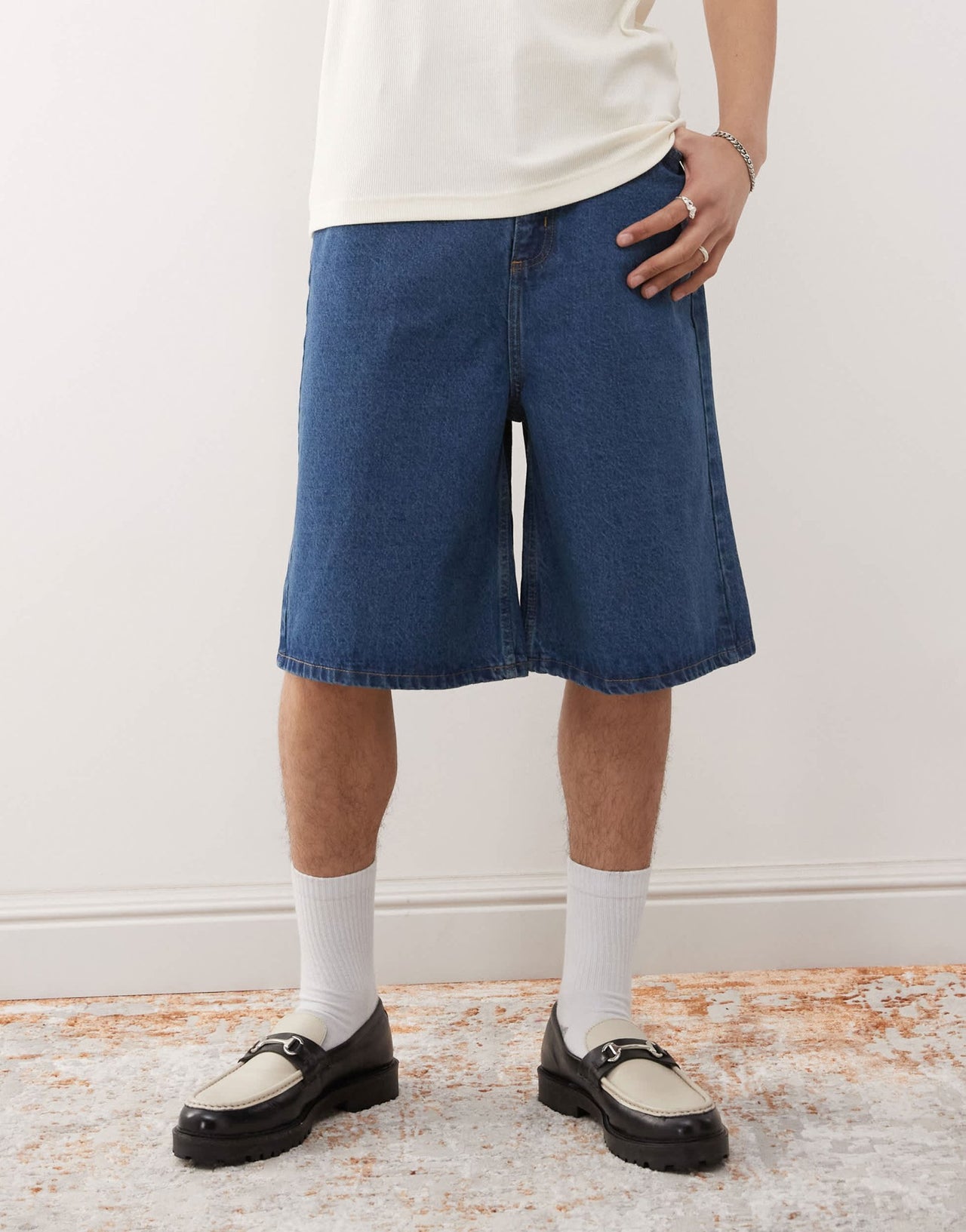 Prohibited soho jorts in dirty blue - ASOS Sample Sale