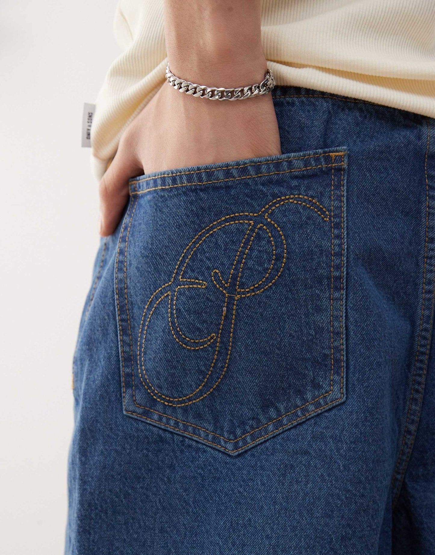 Prohibited soho jorts in dirty blue - ASOS Sample Sale