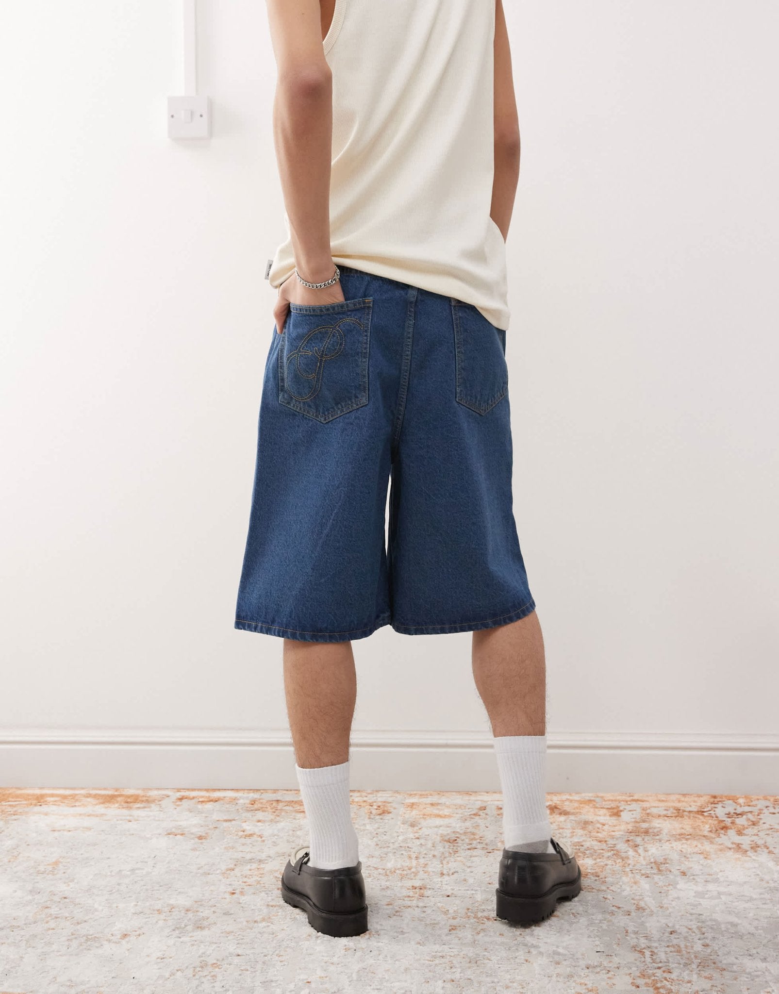 Prohibited soho jorts in dirty blue - ASOS Sample Sale