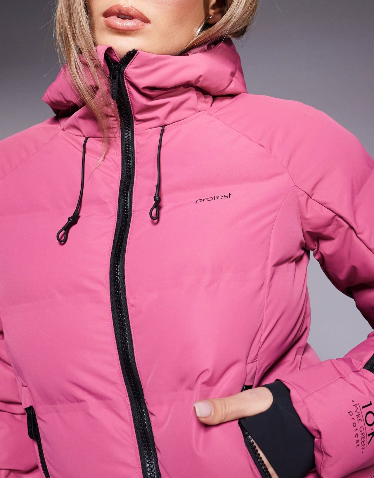 Protest Prtalysumi snow jacket in pink - ASOS Sample Sale