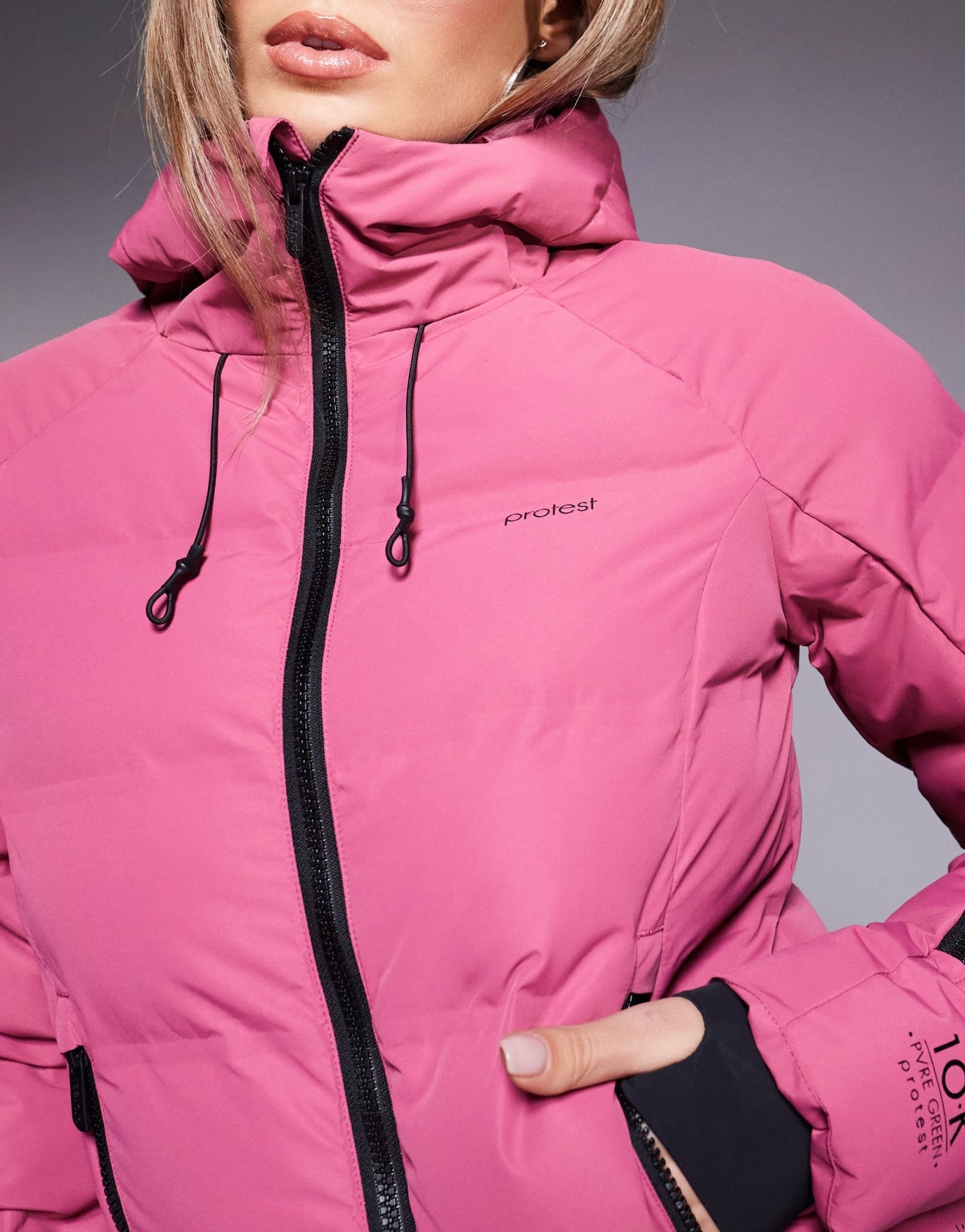 Protest Prtalysumi snow jacket in pink - ASOS Sample Sale