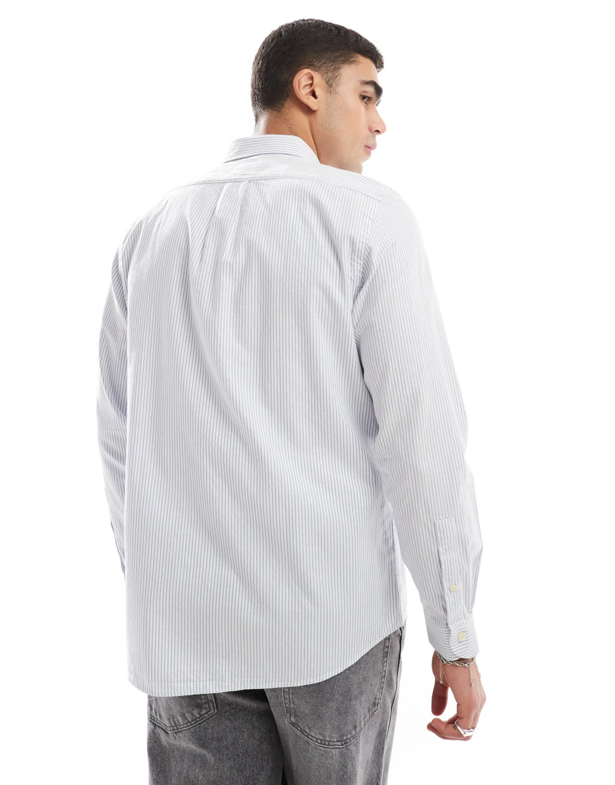 PS Paul Smith striped logo oxford shirt in blue - ASOS Sample Sale