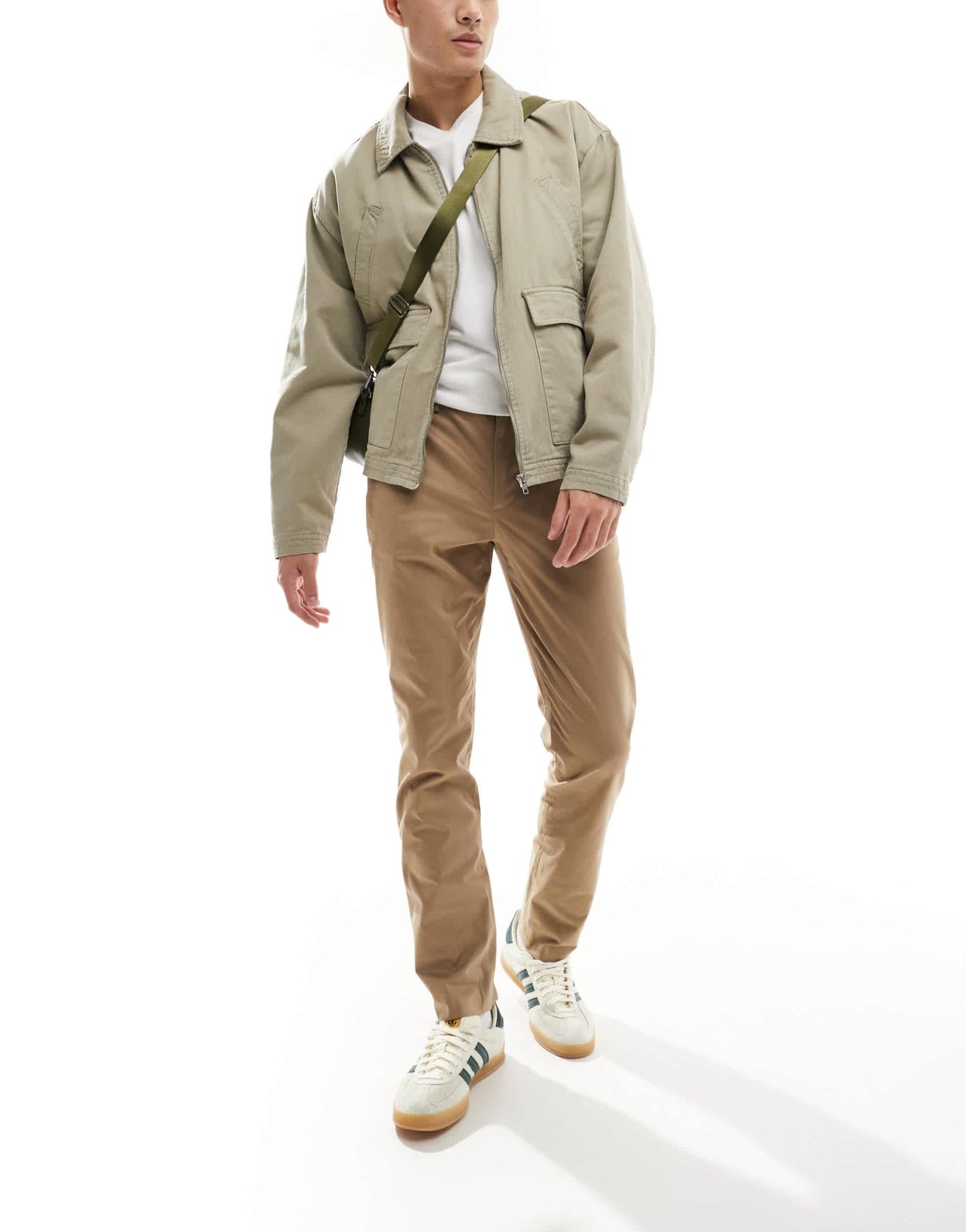 PS Paul Smith tapered chino trousers with patch logo in tan - ASOS Sample Sale