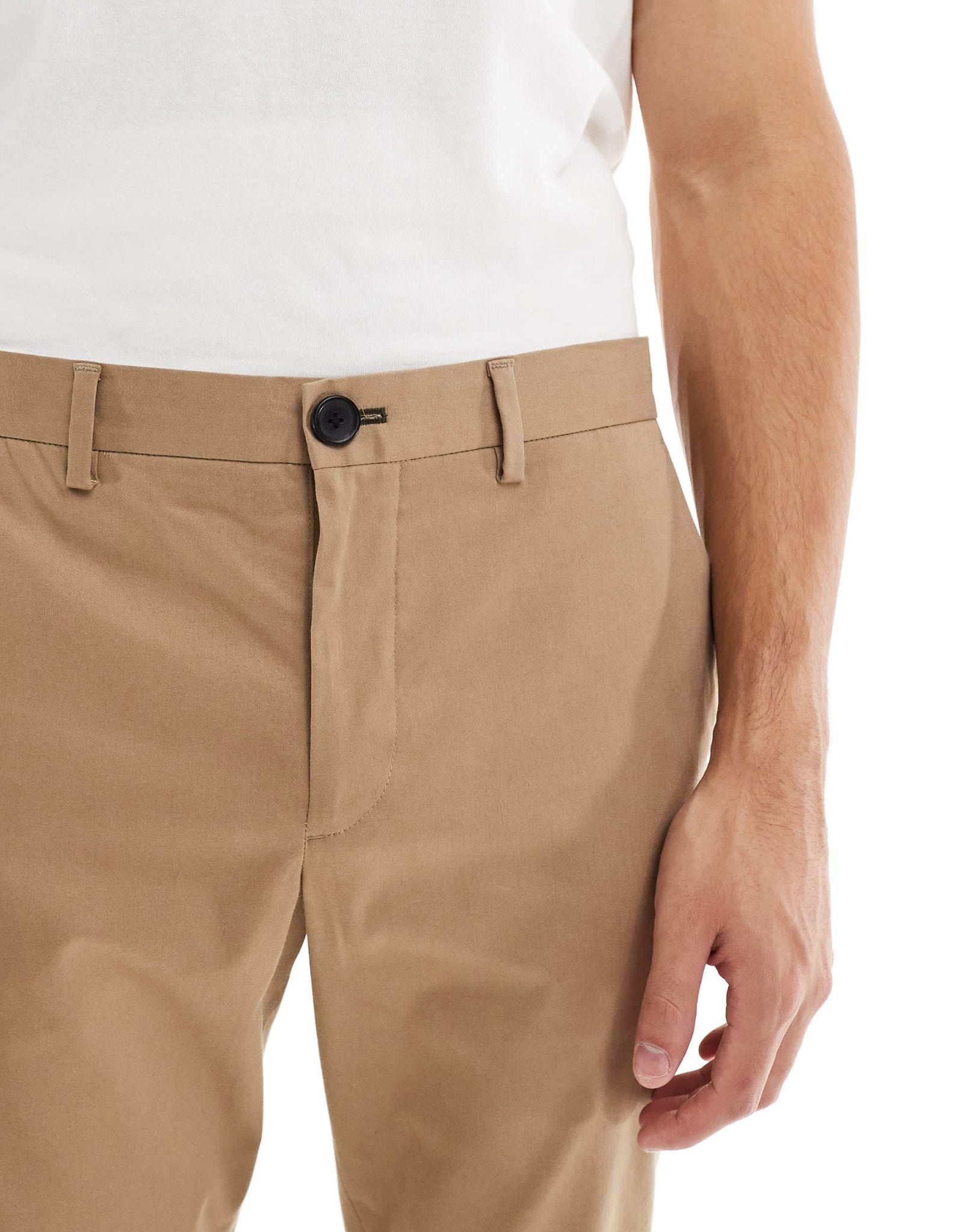 PS Paul Smith tapered chino trousers with patch logo in tan - ASOS Sample Sale