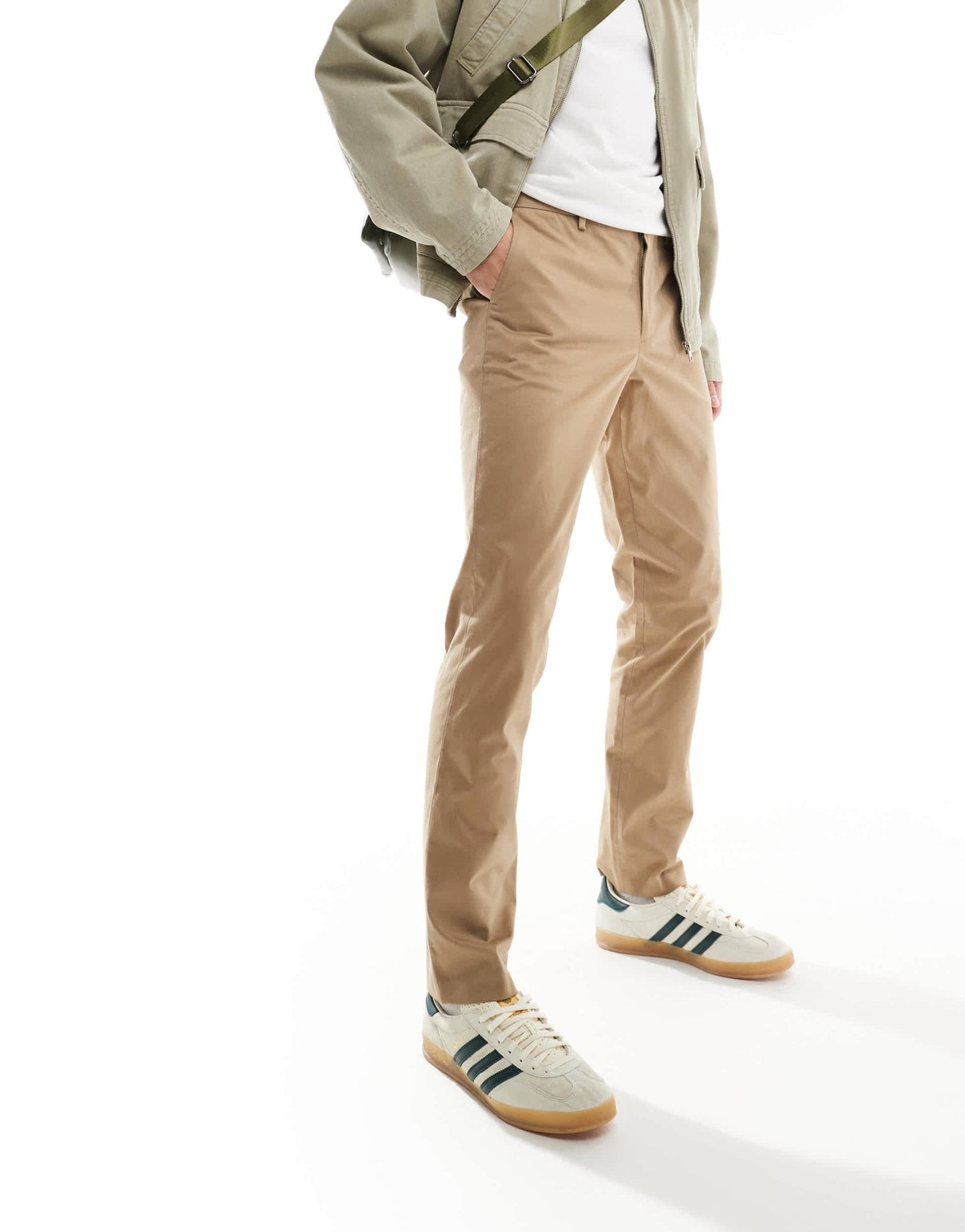 PS Paul Smith tapered chino trousers with patch logo in tan - ASOS Sample Sale