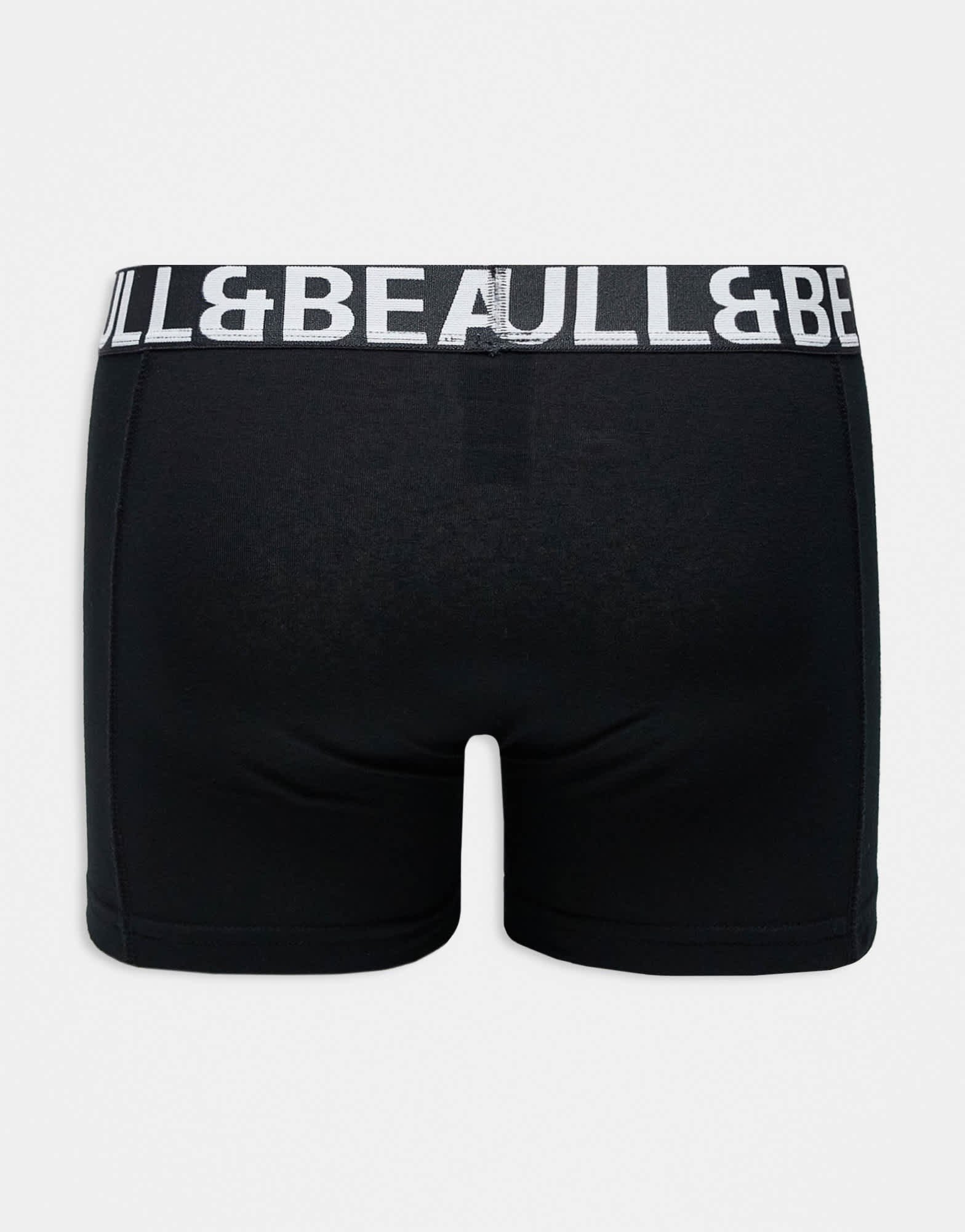 Pull&Bear 3 pack boxers with contrast coloured waistband in black, blue and grey - ASOS Sample Sale