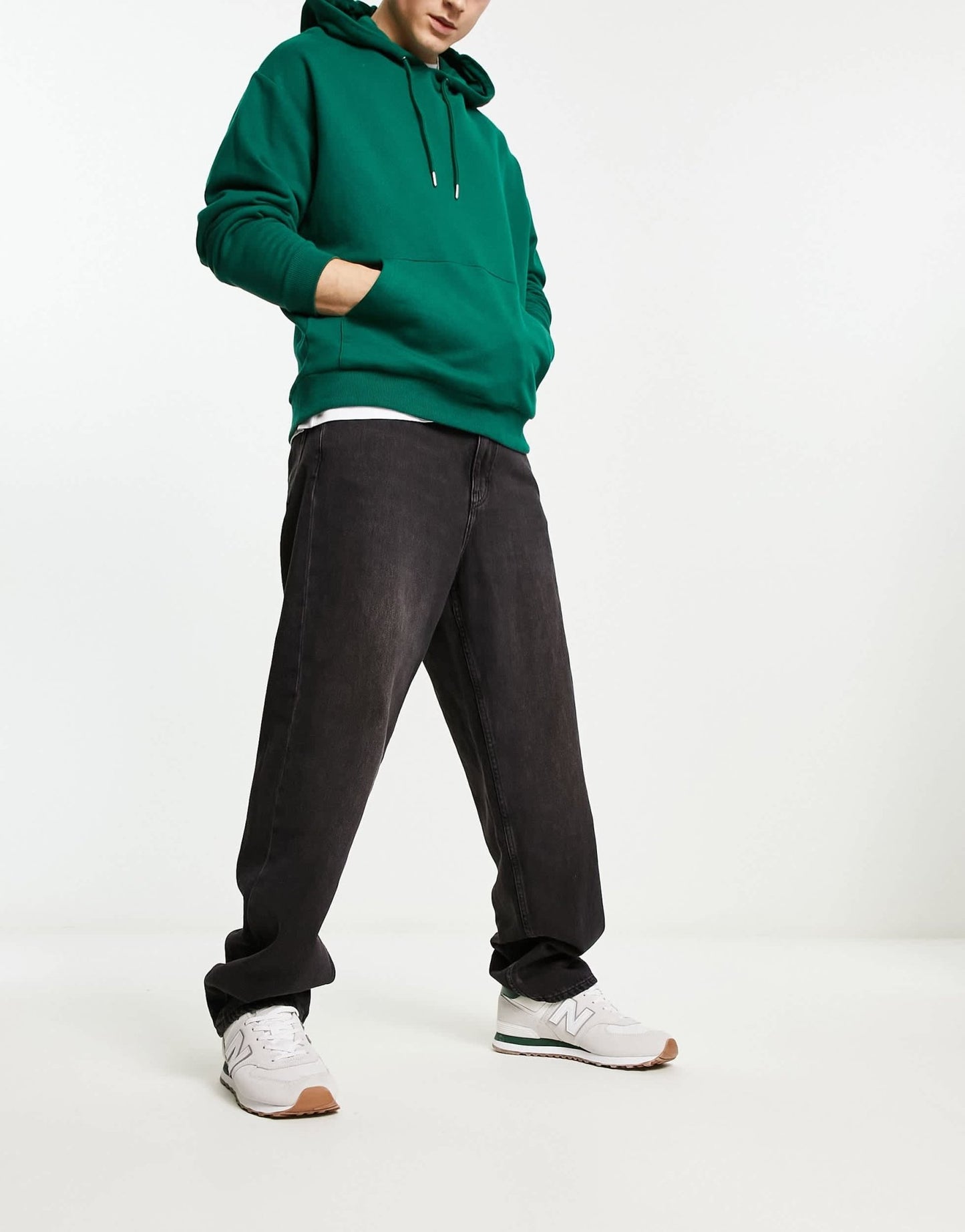 Pull&Bear baggy fit jeans in black - ASOS Sample Sale