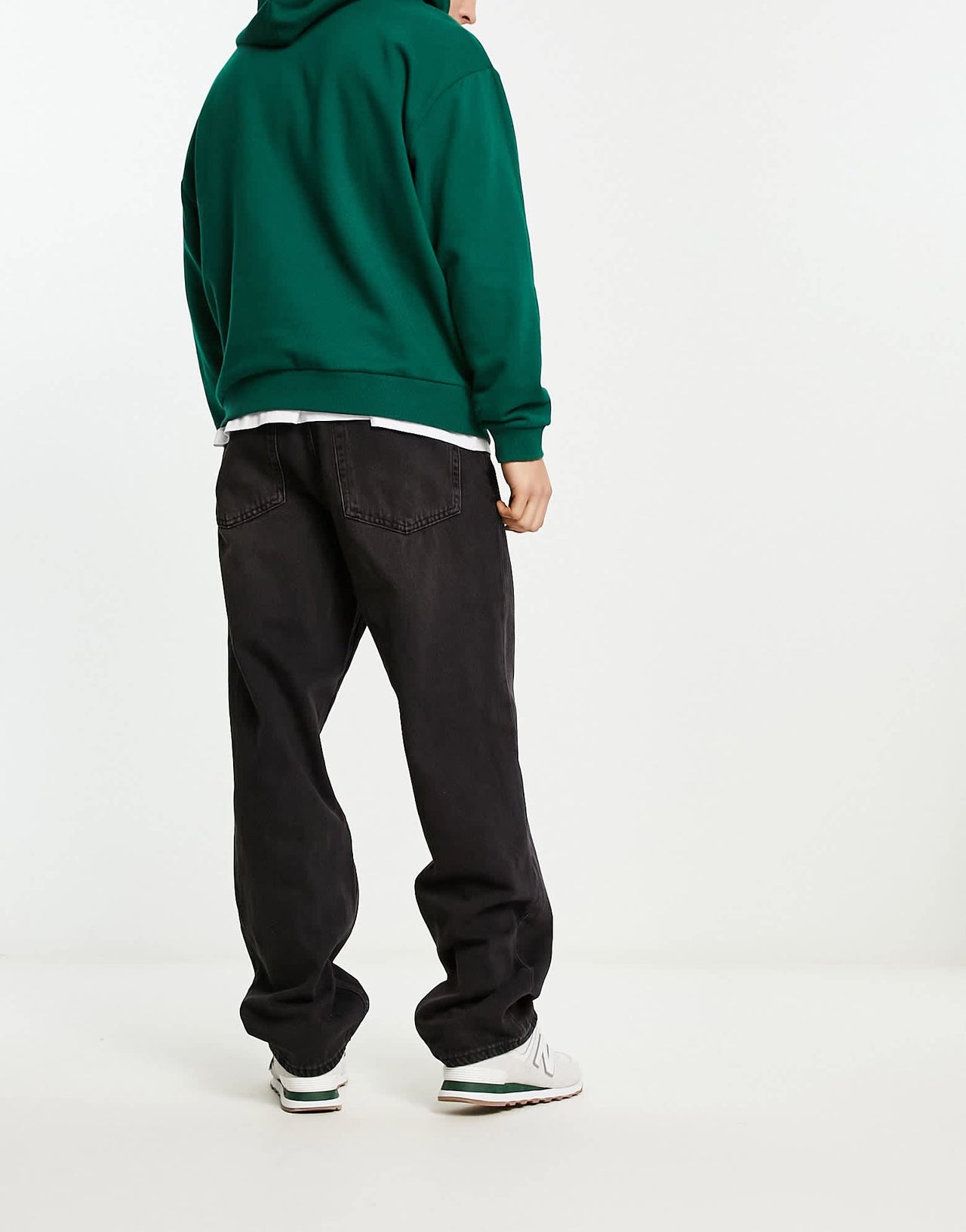 Pull&Bear baggy fit jeans in black - ASOS Sample Sale