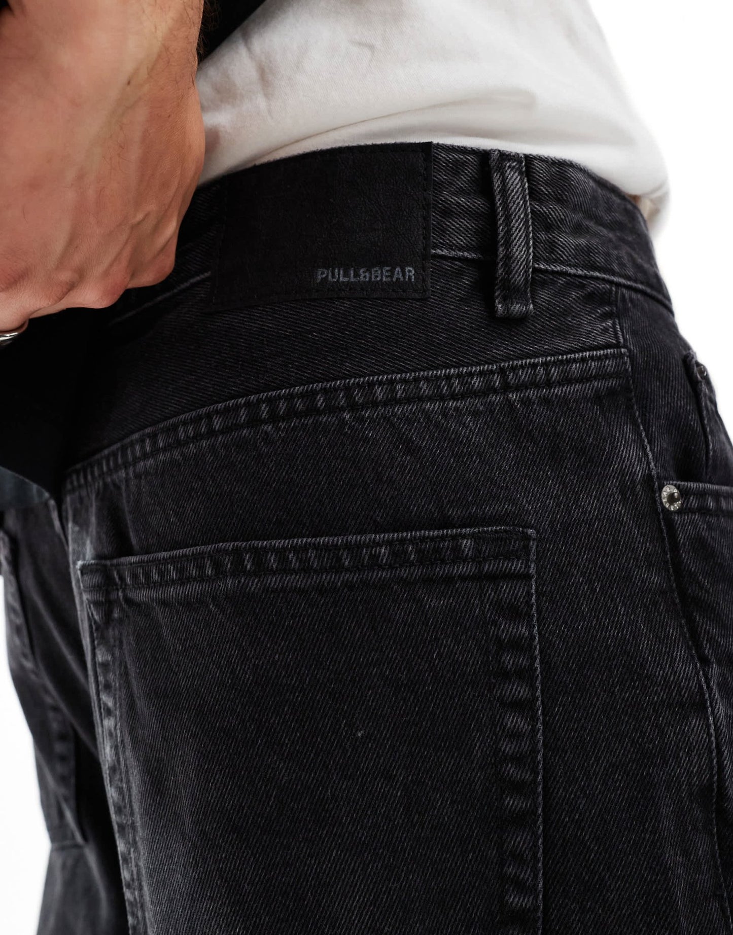 Pull&Bear baggy fit jeans in black - ASOS Sample Sale