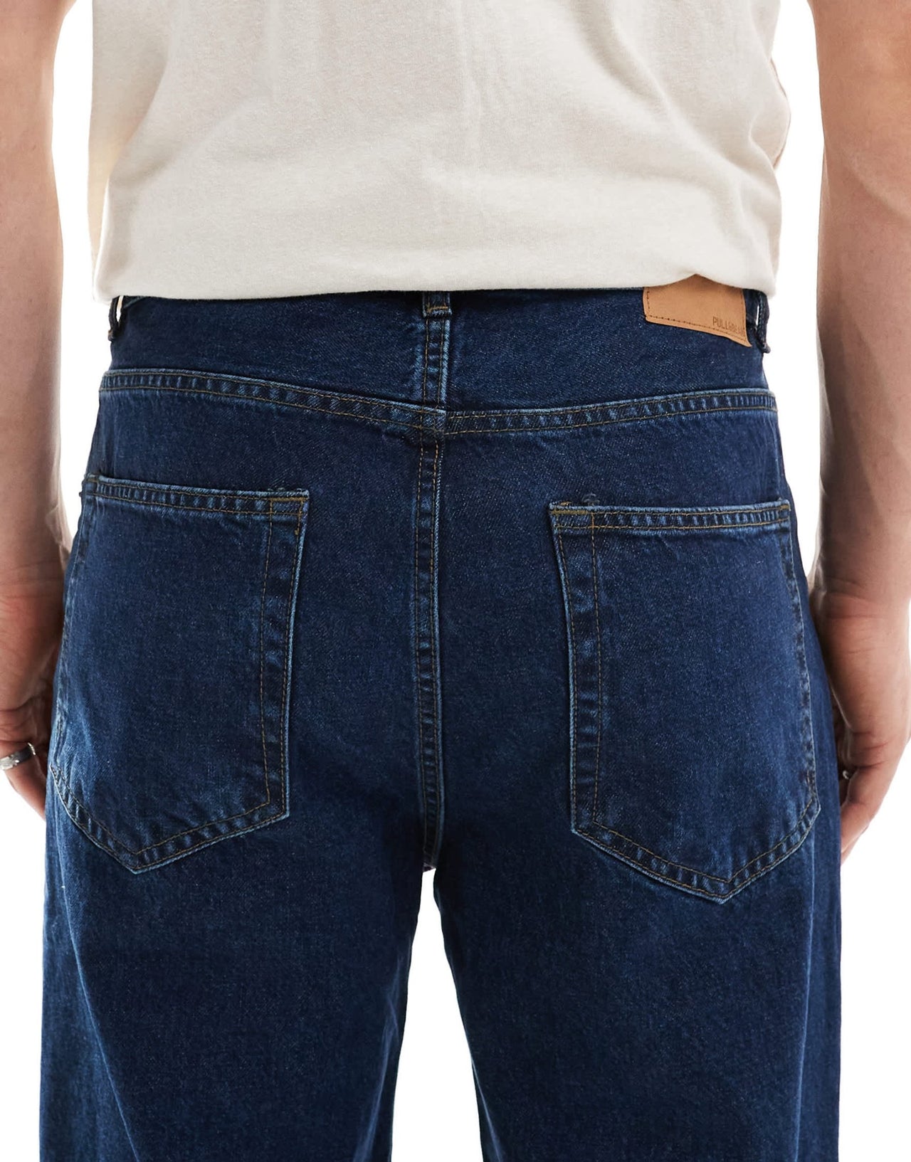 Pull&Bear baggy fit jeans in dark blue - ASOS Sample Sale