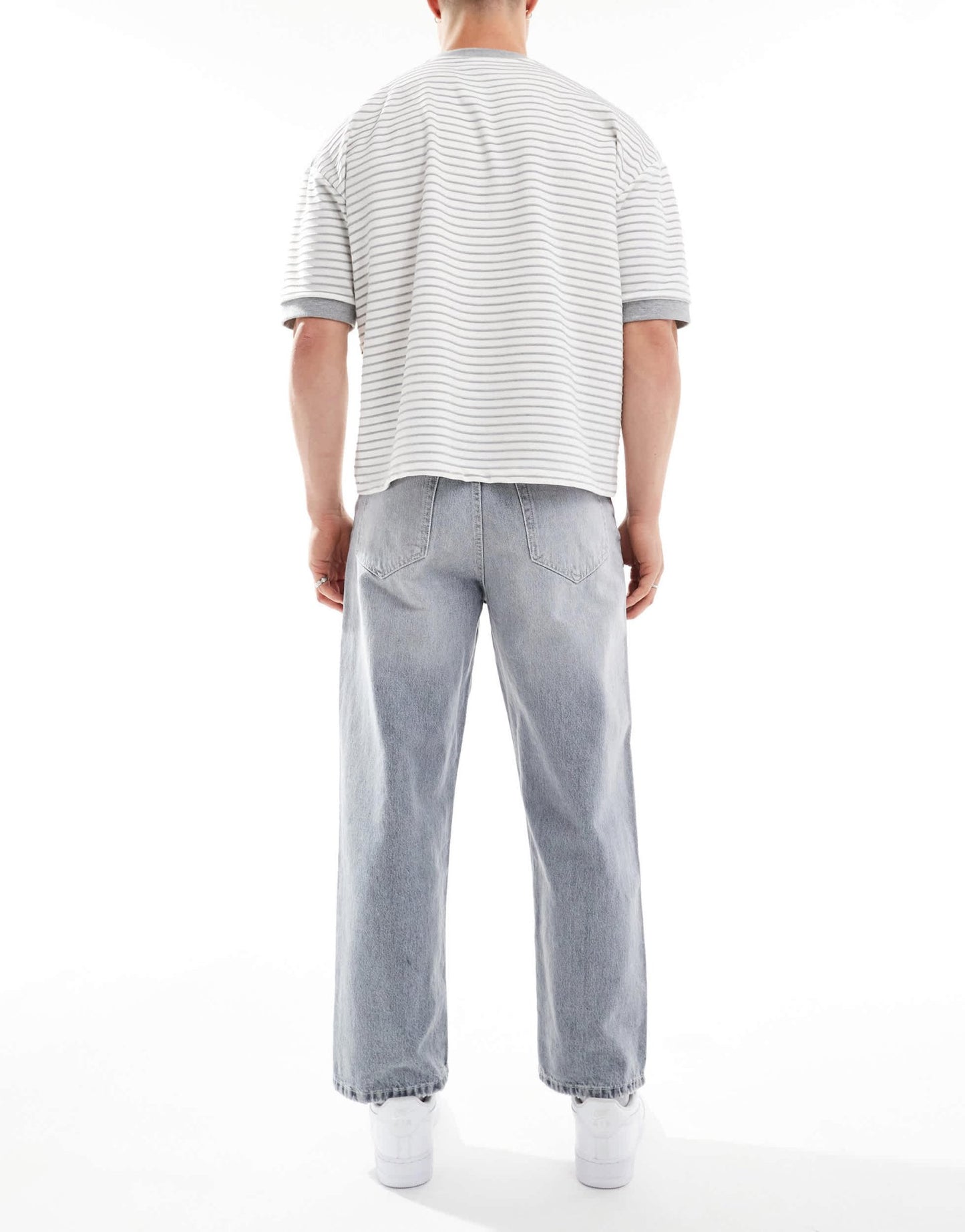 Pull&Bear baggy loose fit jeans in grey - ASOS Sample Sale