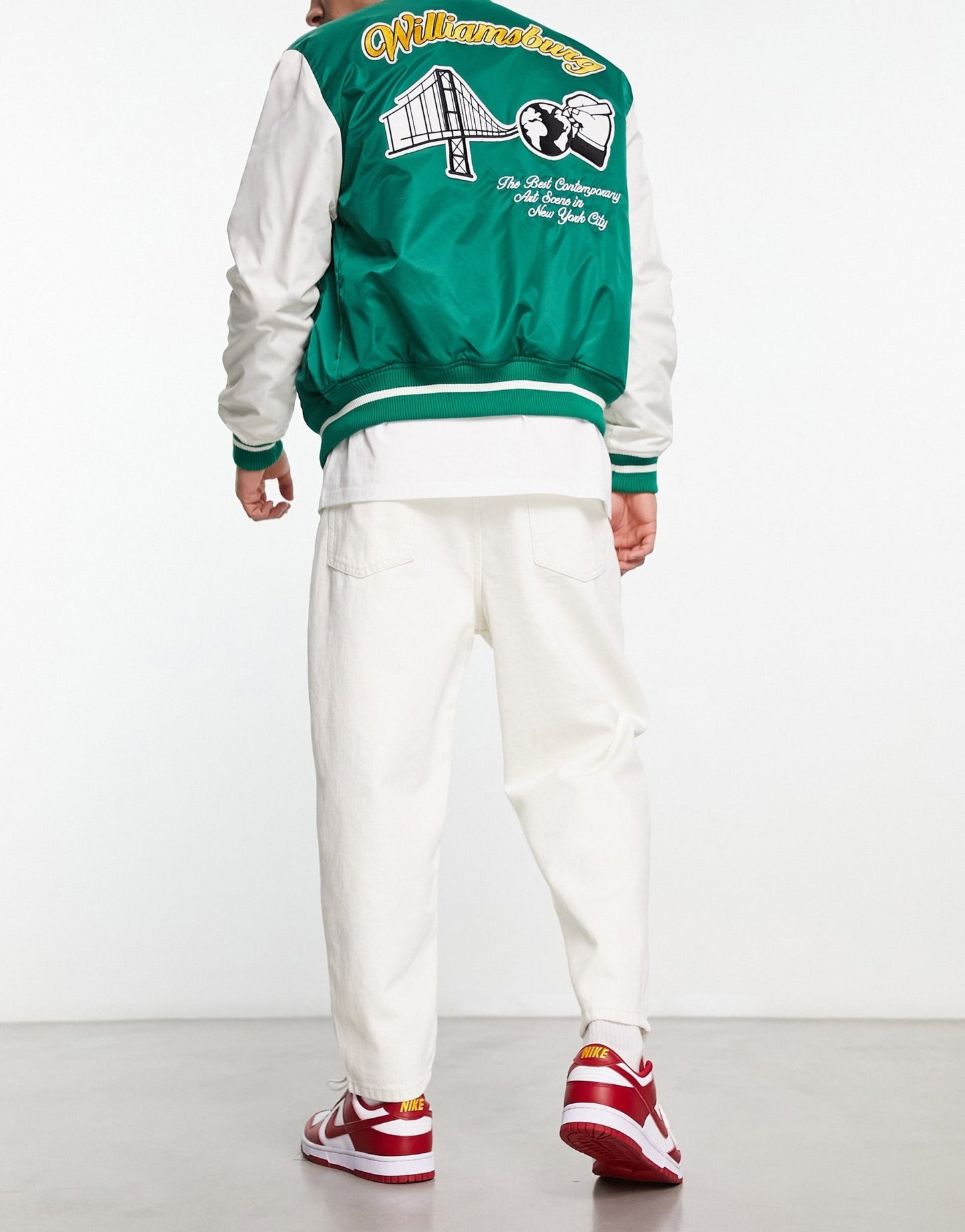 Pull&Bear balloon fit jeans in white - ASOS Sample Sale