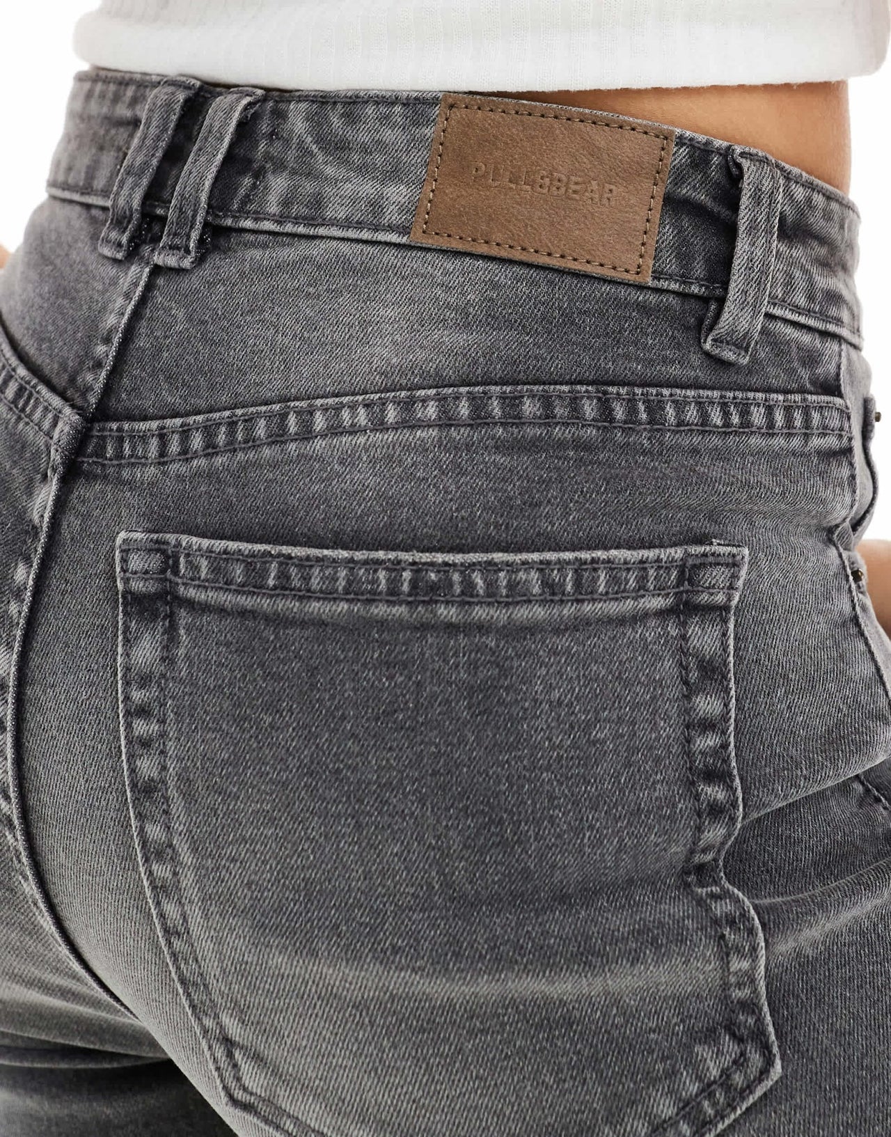 Pull&Bear comfort mom jean in washed grey - ASOS Sample Sale
