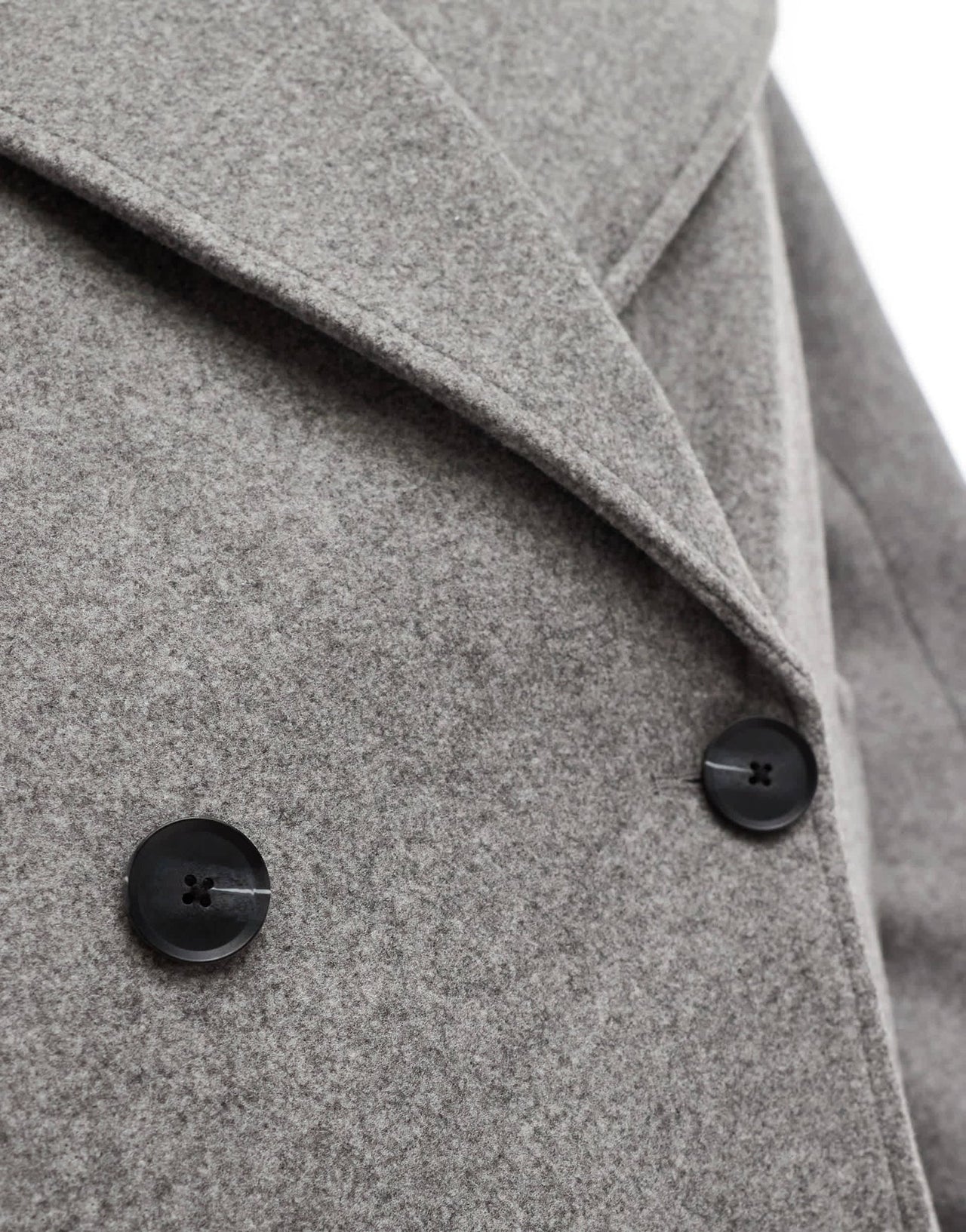 Pull&Bear cropped wool look trench coat in grey - ASOS Sample Sale