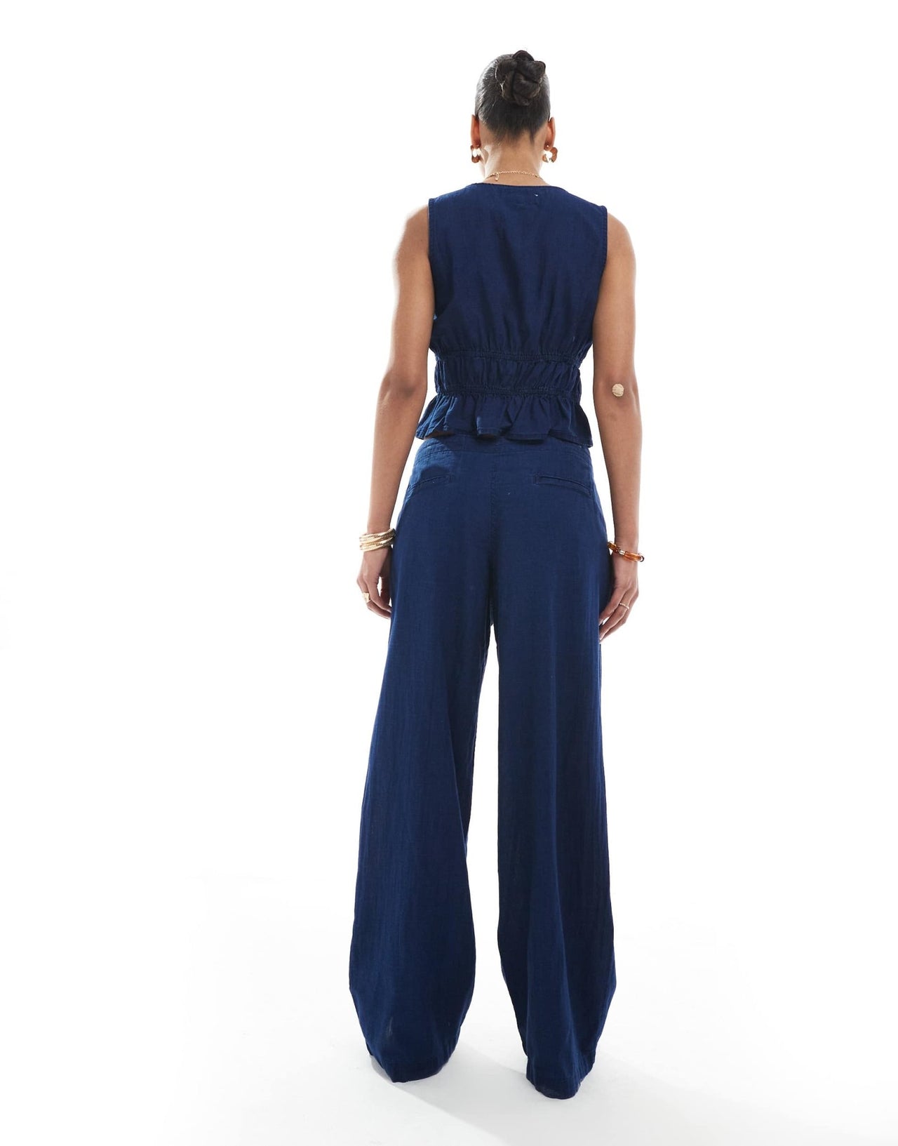 Pull&Bear culotte jean co-ord in dark blue rinse - ASOS Sample Sale