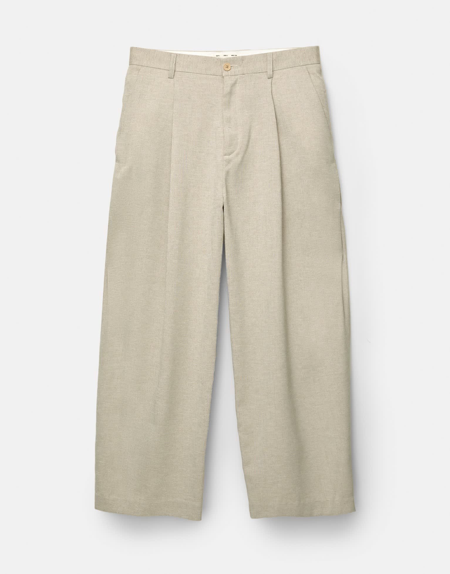 Pull&Bear dart detail rustic barrel trouser in ecru - ASOS Sample Sale