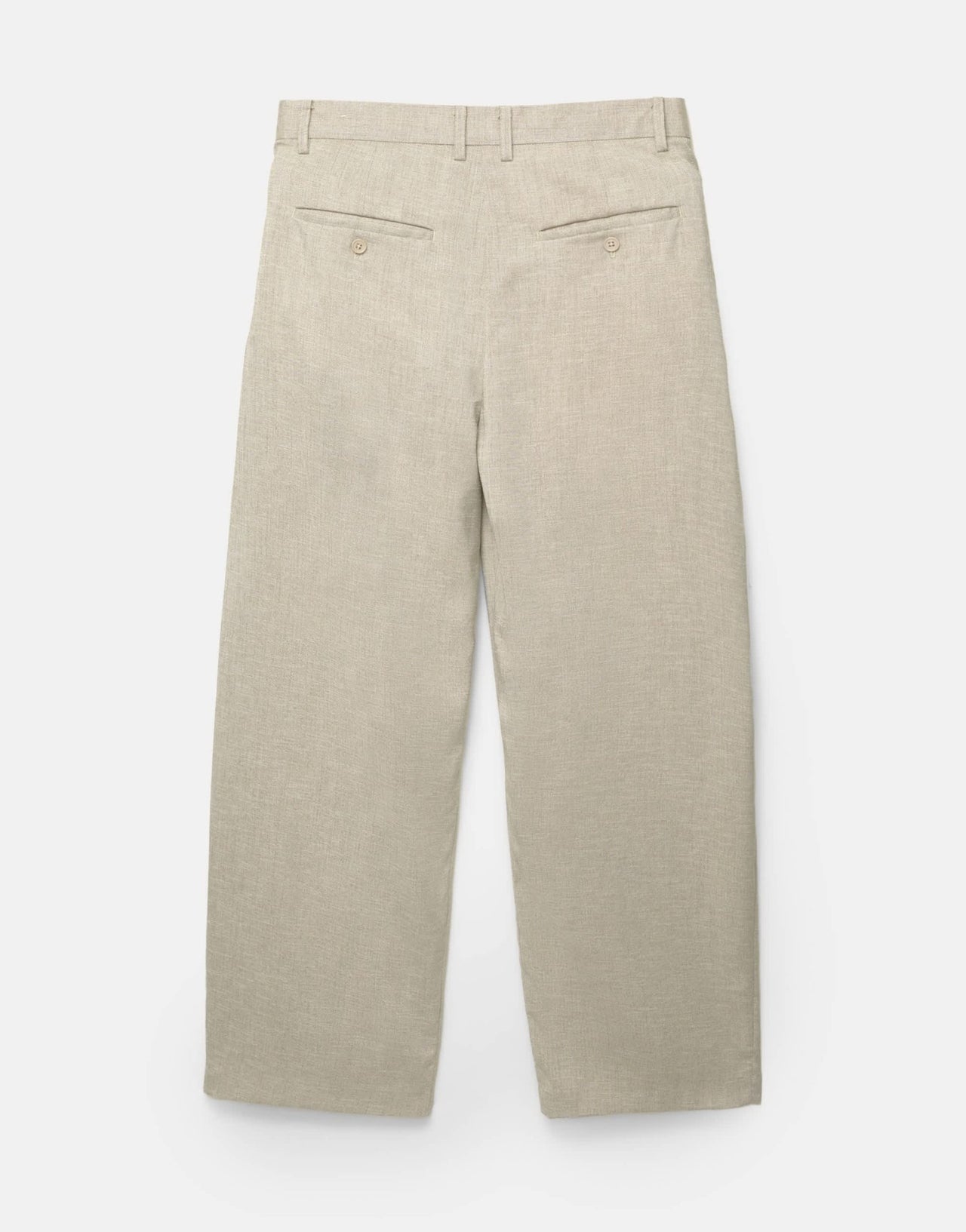 Pull&Bear dart detail rustic barrel trouser in ecru - ASOS Sample Sale