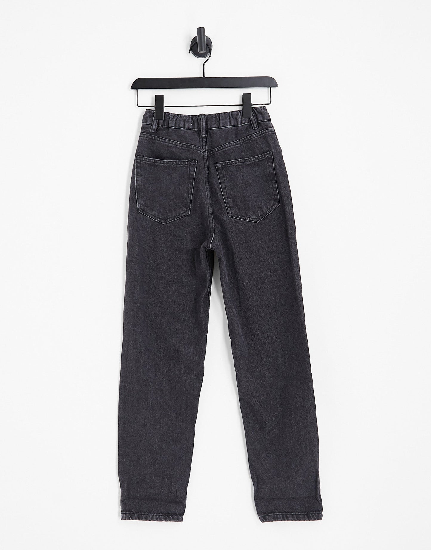Pull&Bear elasticated waist mom jean in washed black - ASOS Sample Sale