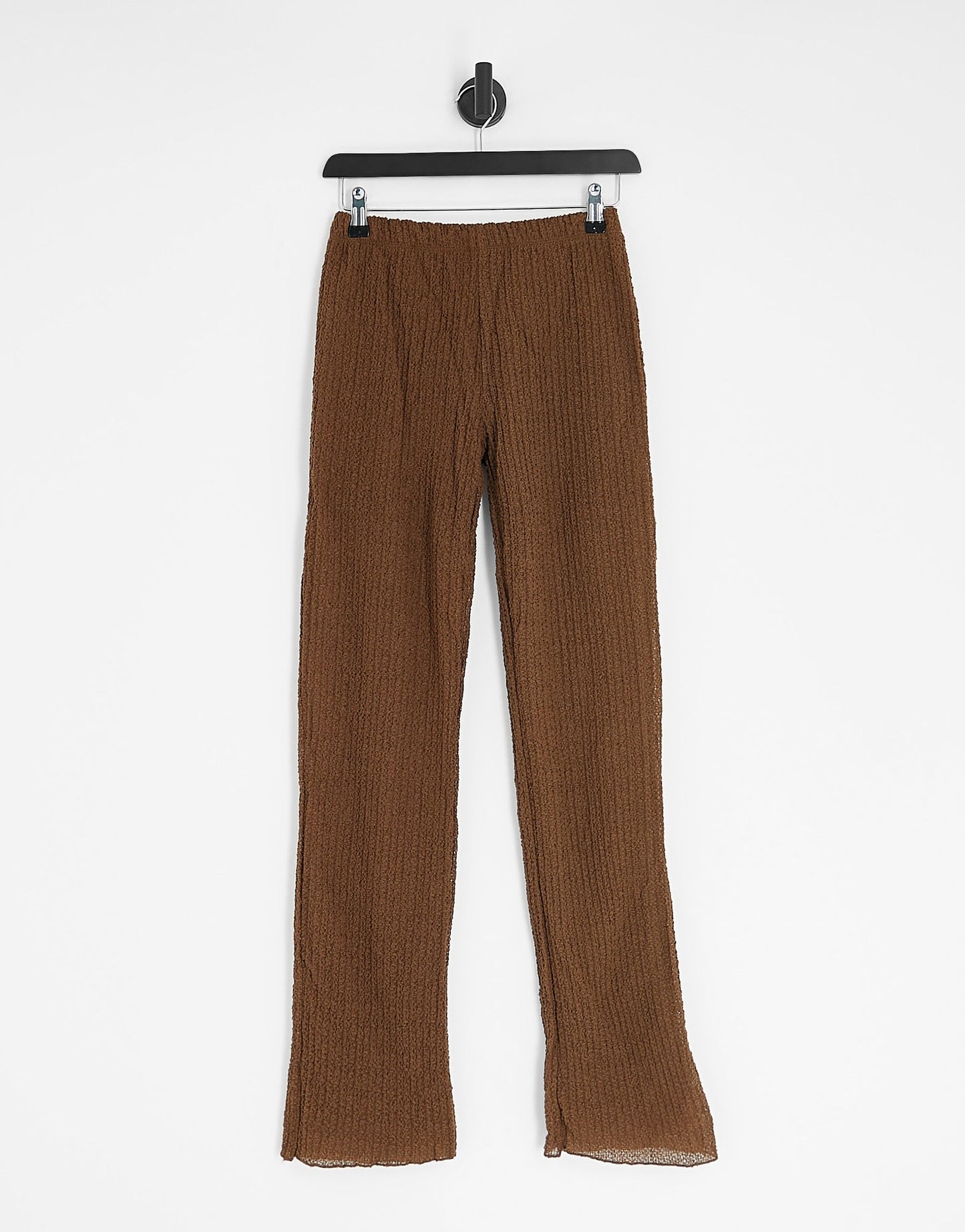 Pull&Bear high waist co-ord straight leg trousers in brown - ASOS Sample Sale