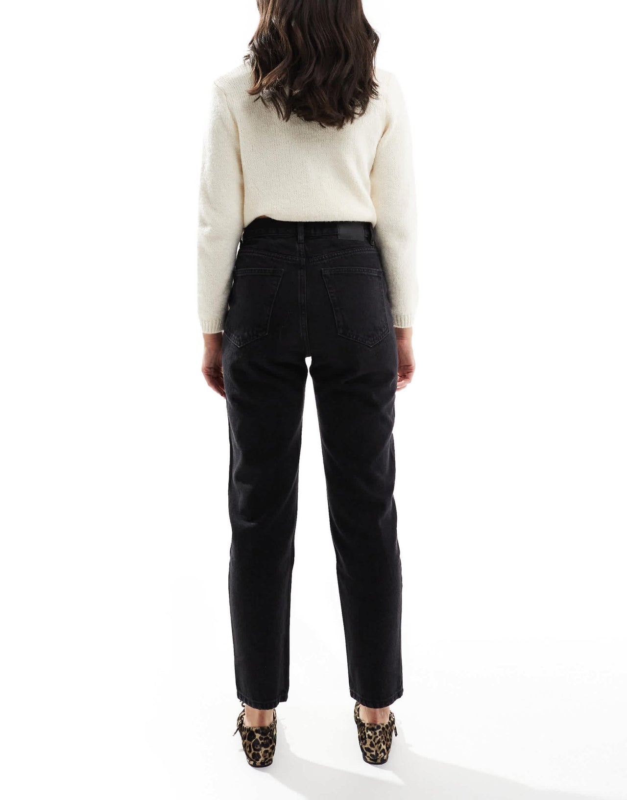 Pull&Bear high waisted mom jean in black - ASOS Sample Sale
