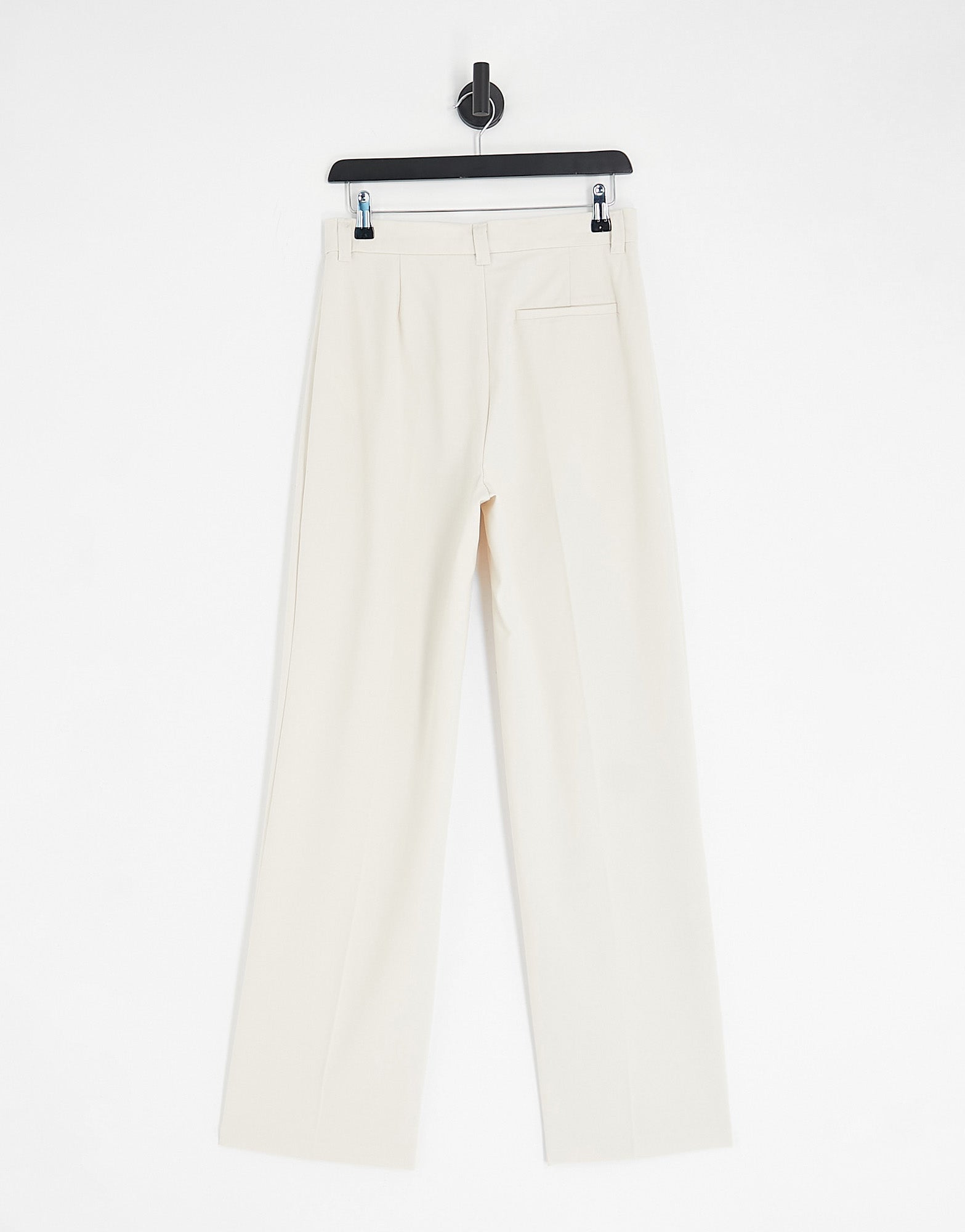 Pull&Bear high waisted tailored trousers in ecru - ASOS Sample Sale