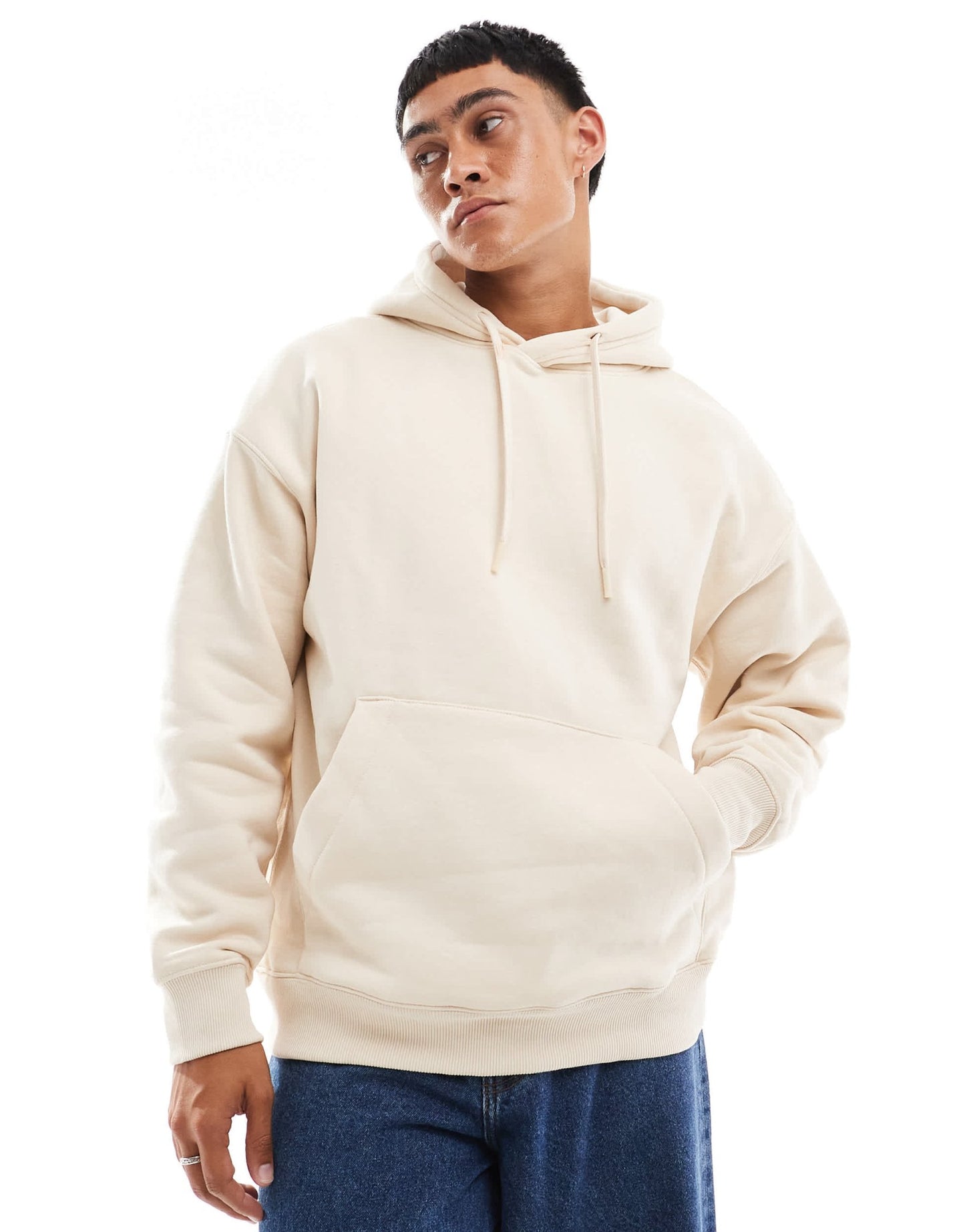 Pull&Bear hoodie in sand - ASOS Sample Sale