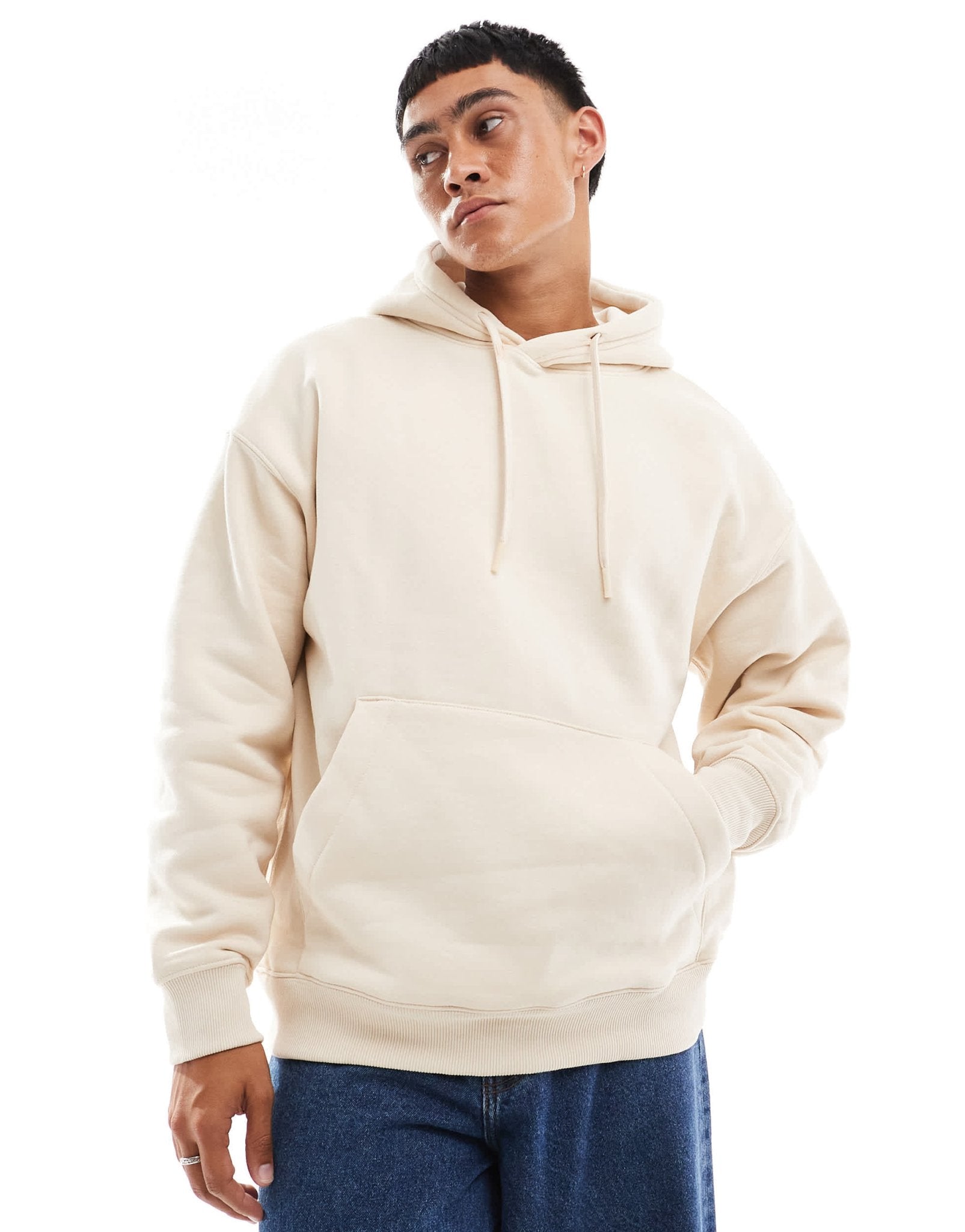Pull&Bear hoodie in sand - ASOS Sample Sale