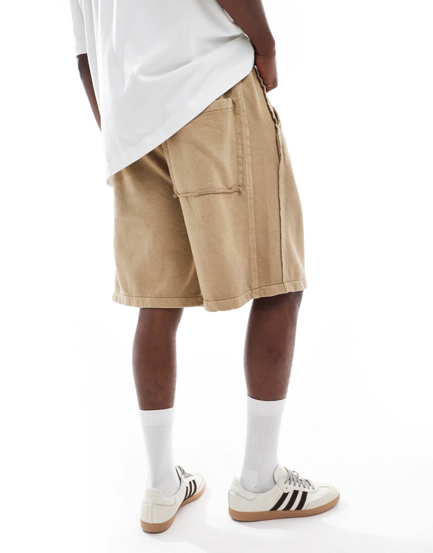 Pull&Bear jersey co - ord short in stone - ASOS Sample Sale