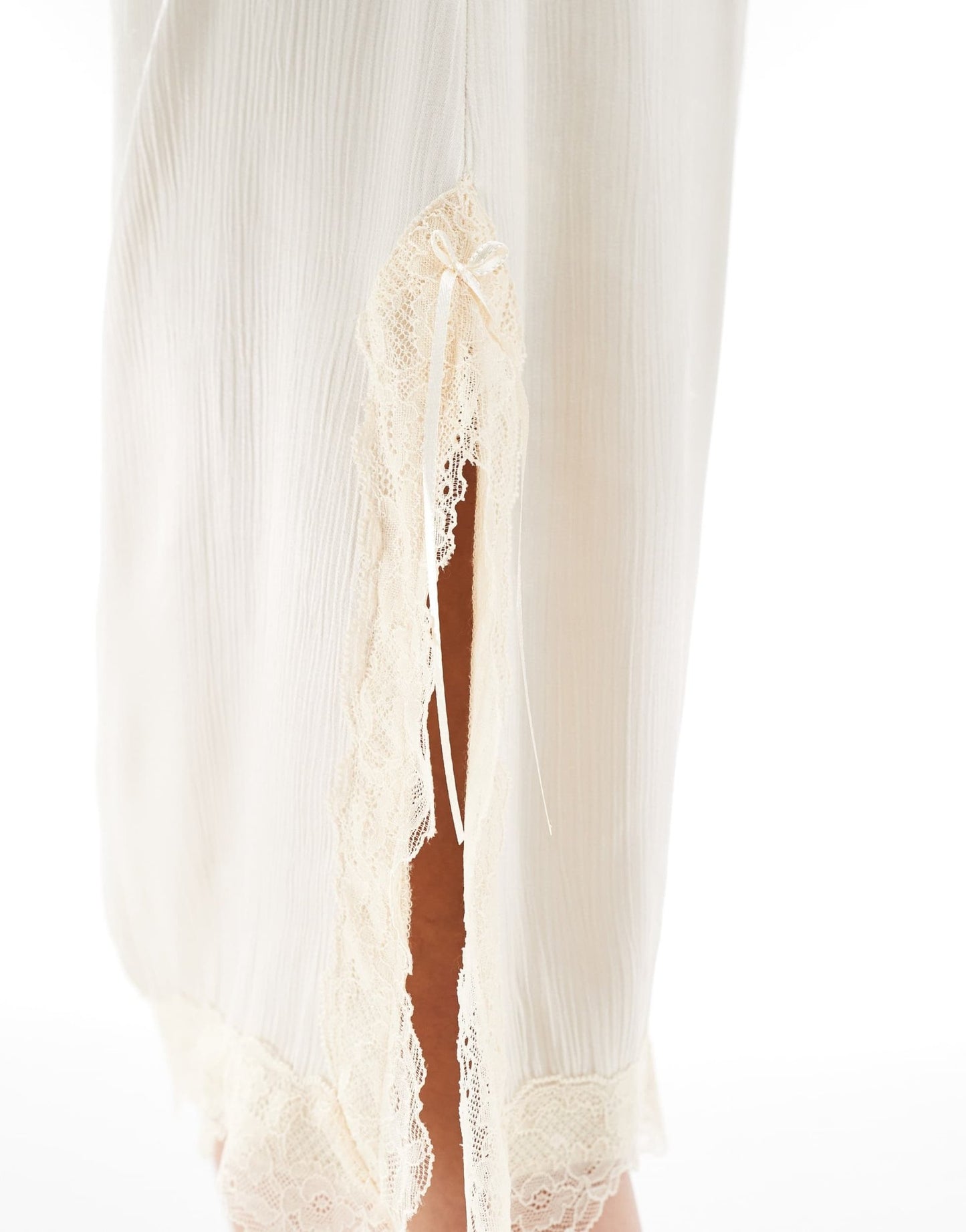 Pull&Bear lace trim skirt co - ord in vanilla - ASOS Sample Sale