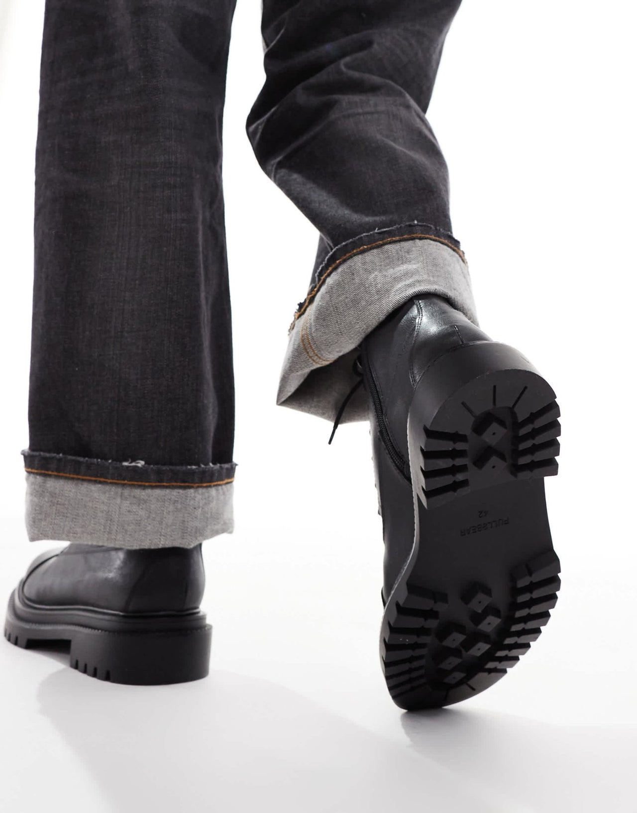 Pull&Bear lace up boots in black - ASOS Sample Sale