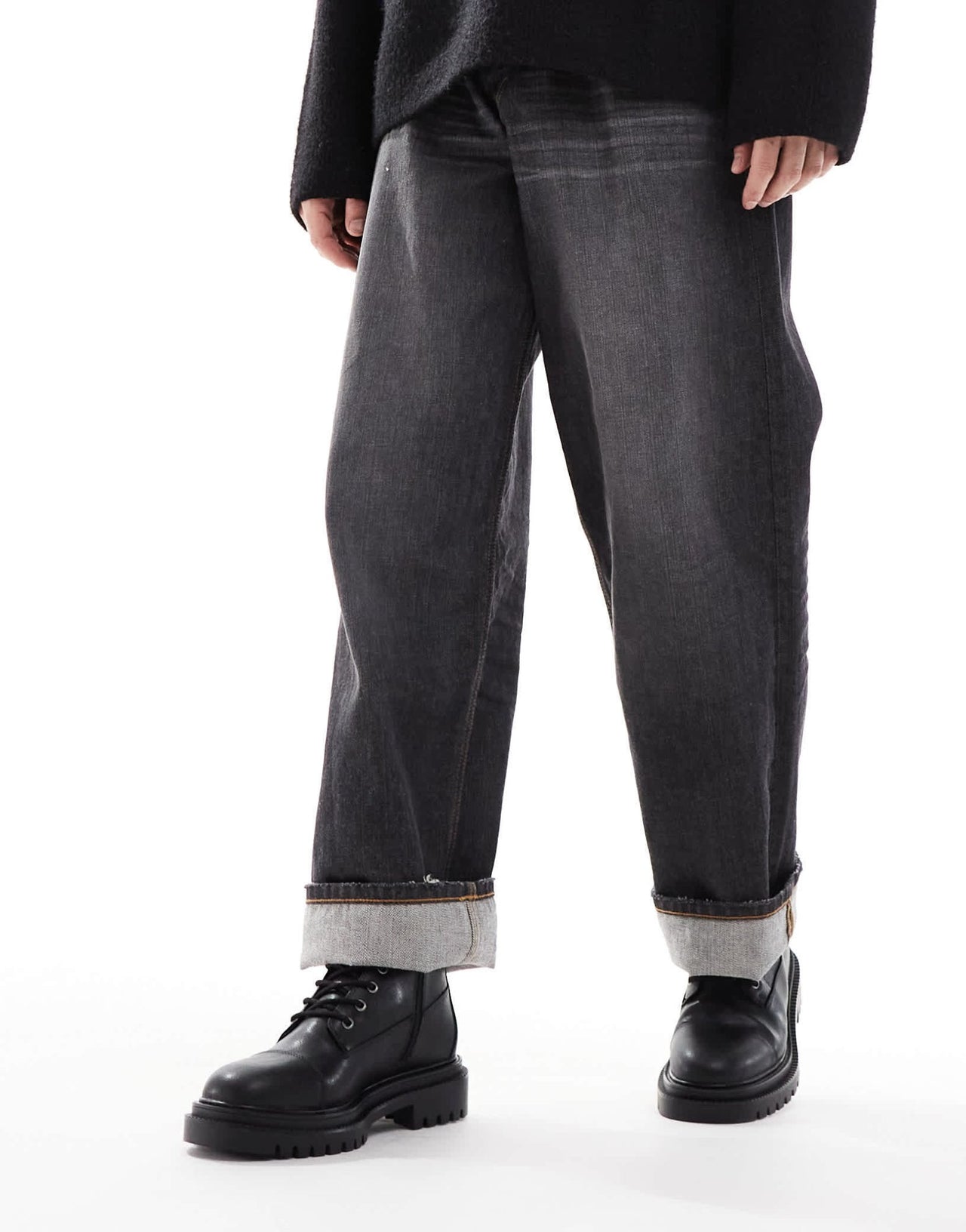 Pull&Bear lace up boots in black - ASOS Sample Sale