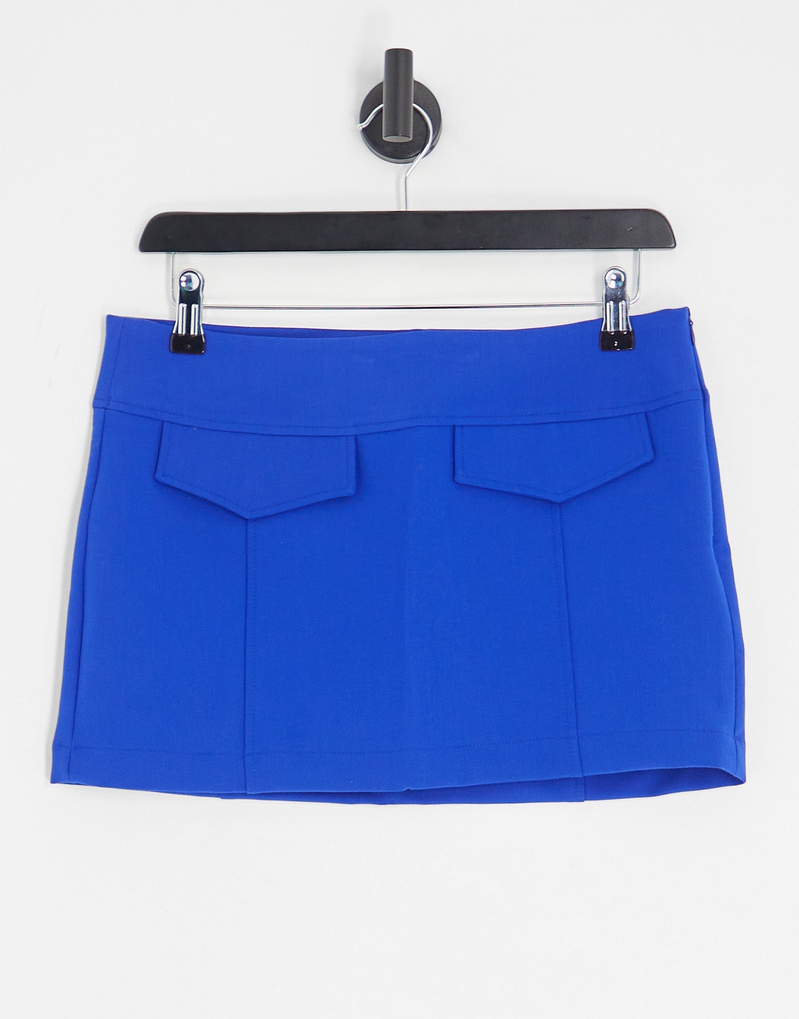 Pull&Bear low rise mini skirt with pocket detail in electric blue - ASOS Sample Sale
