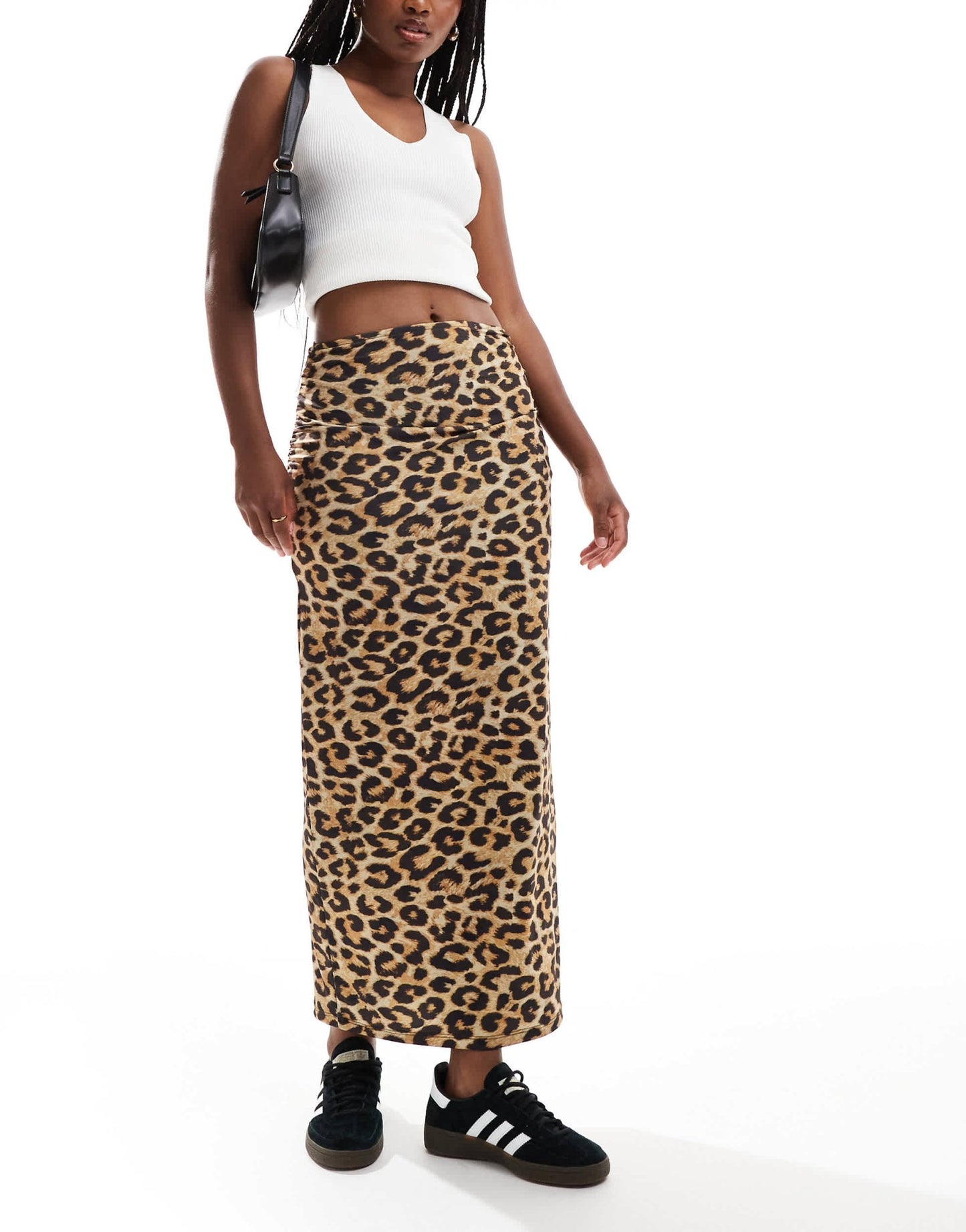Pull&Bear midi skirt in leopard print - ASOS Sample Sale