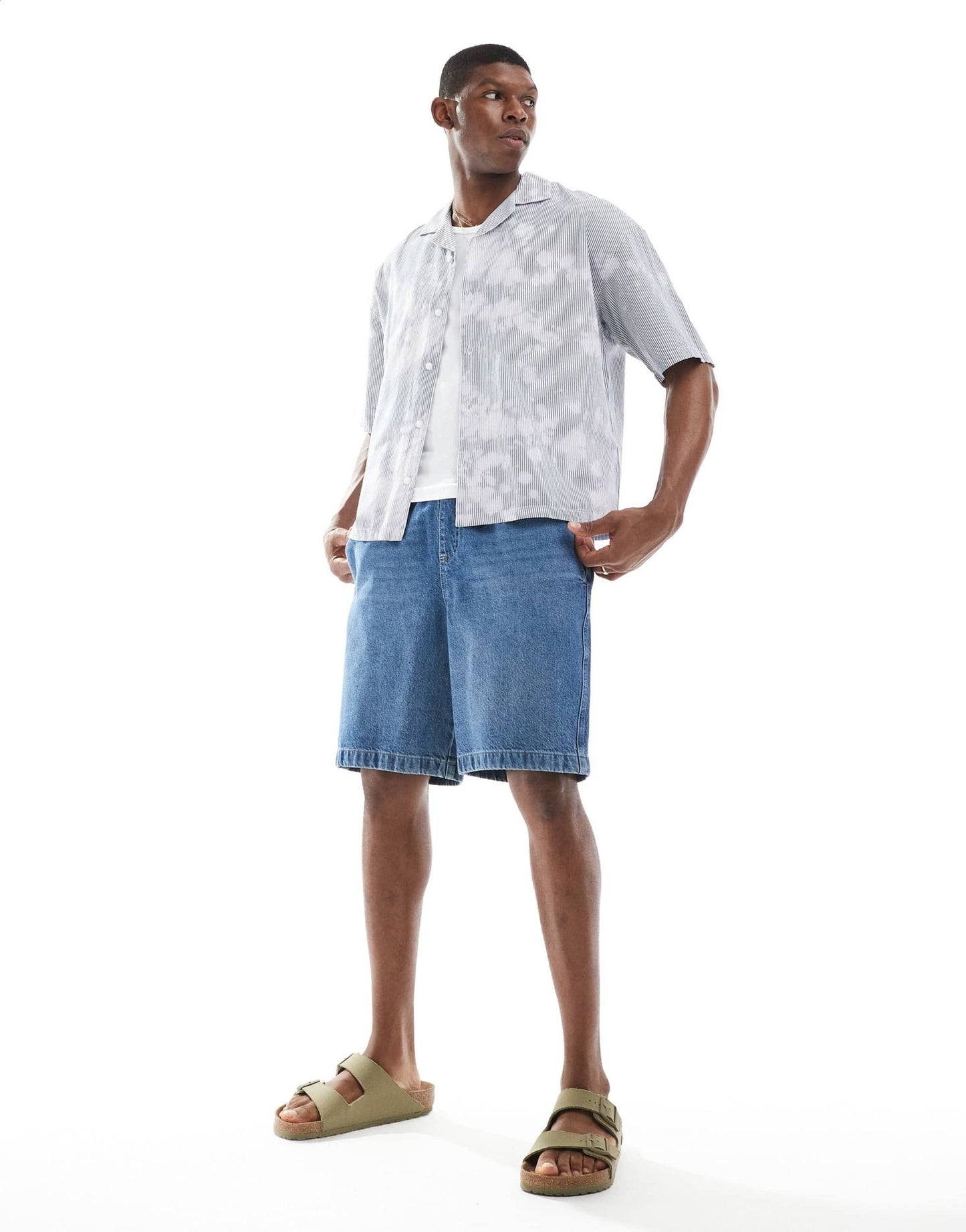 Pull&Bear natural tie dye shirt in ecru - ASOS Sample Sale