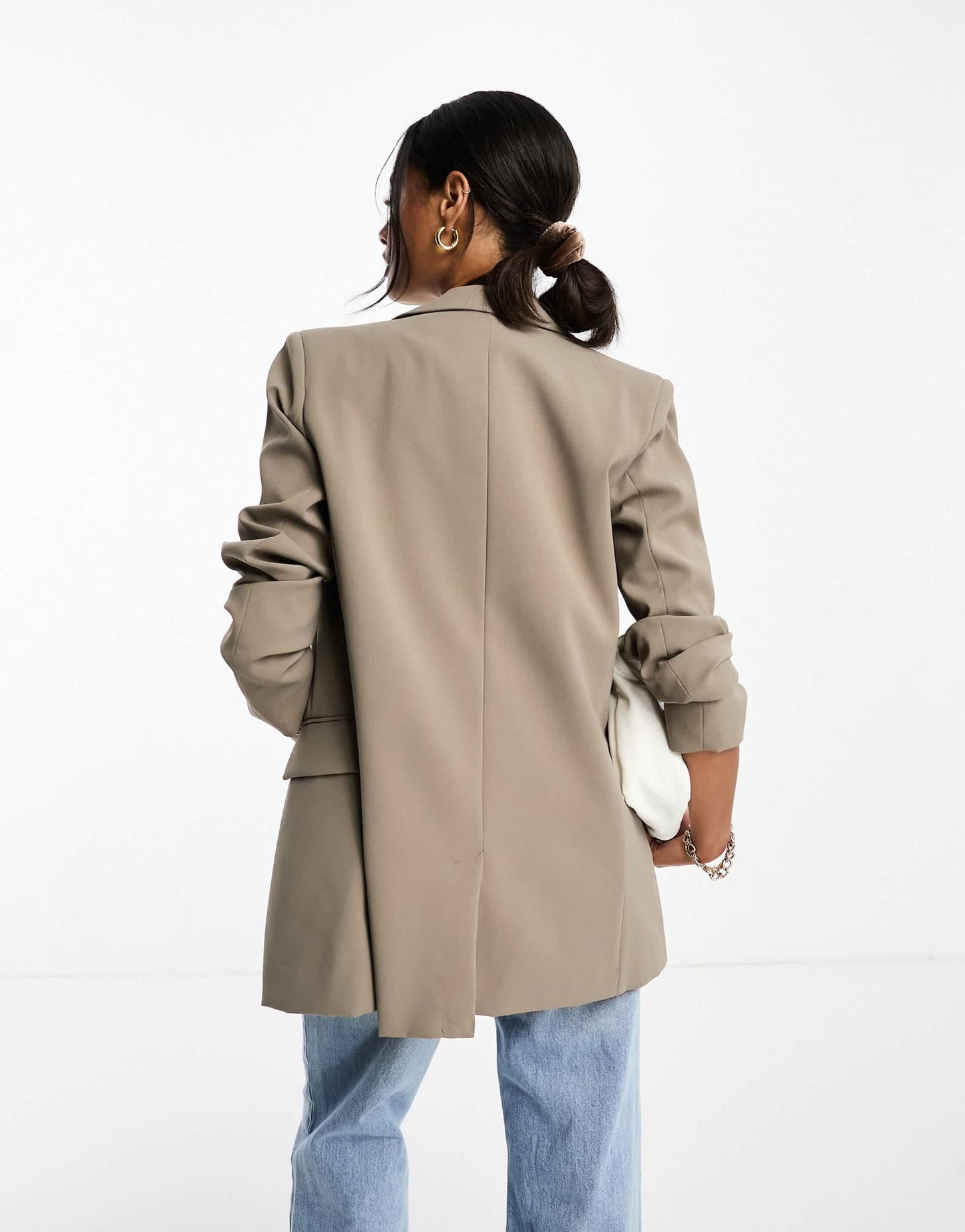 Pull&Bear oversized blazer in taupe brown - ASOS Sample Sale