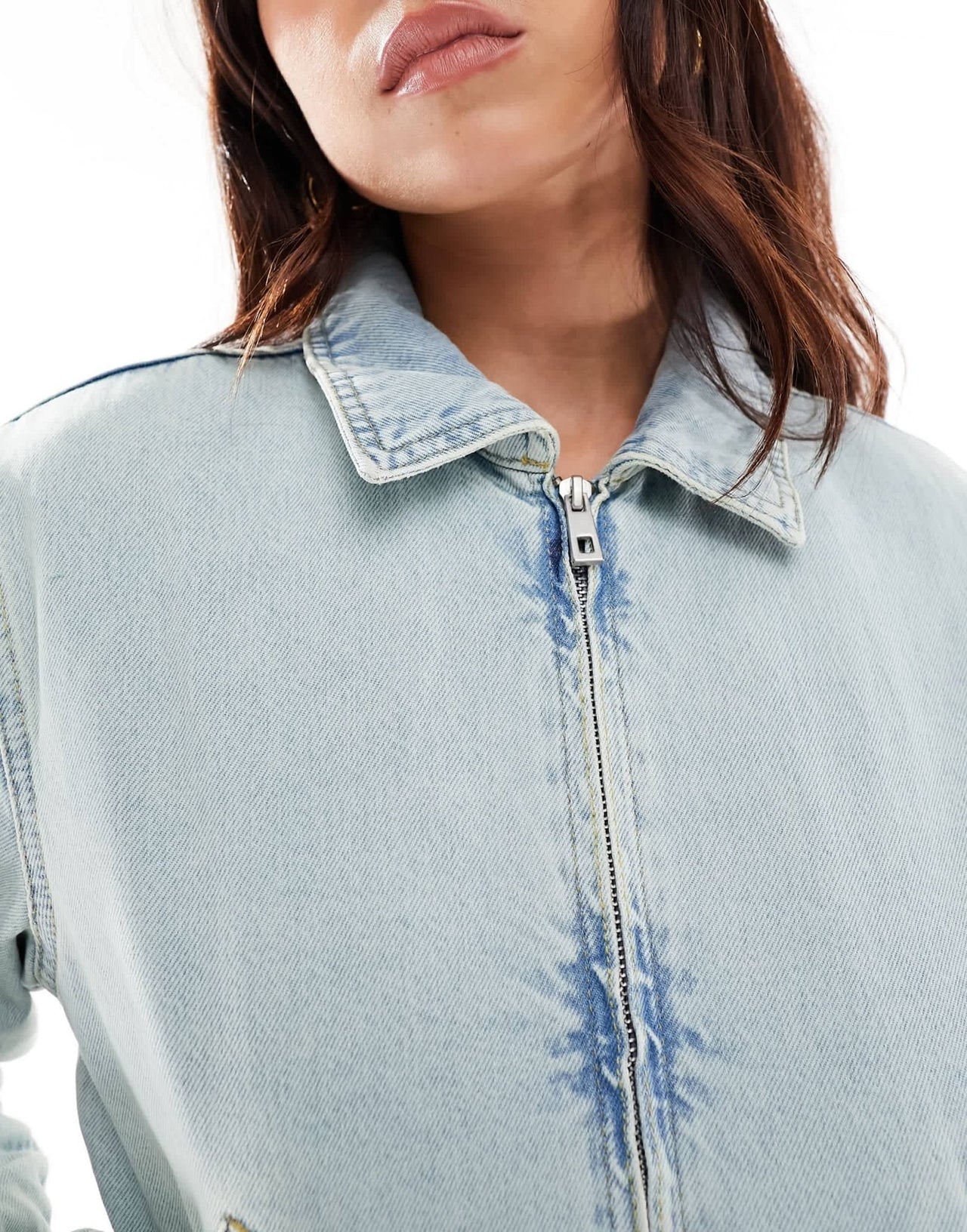 Pull&Bear oversized denim jacket in dirty blue wash - ASOS Sample Sale