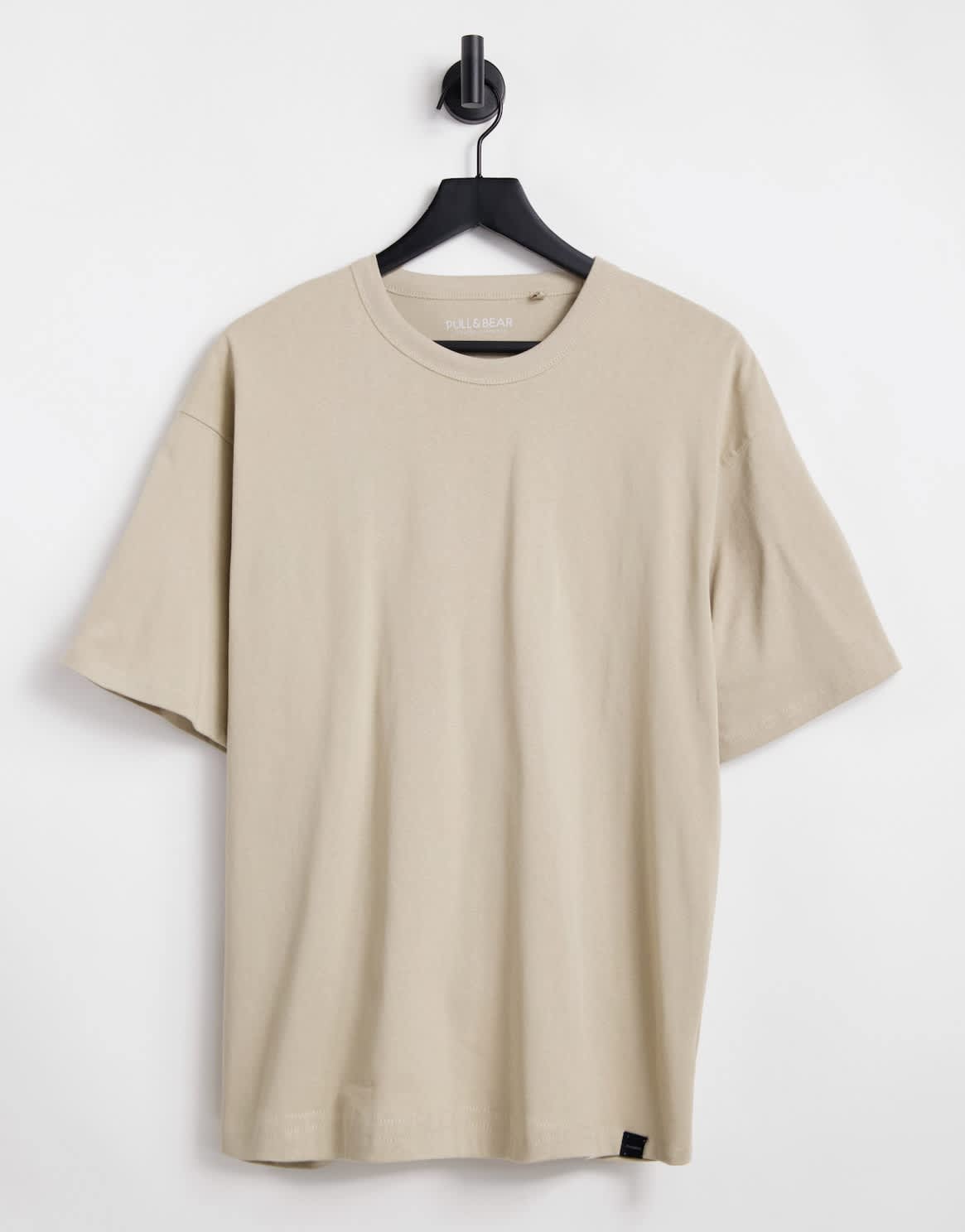 Pull&Bear oversized t-shirt in beige - ASOS Sample Sale