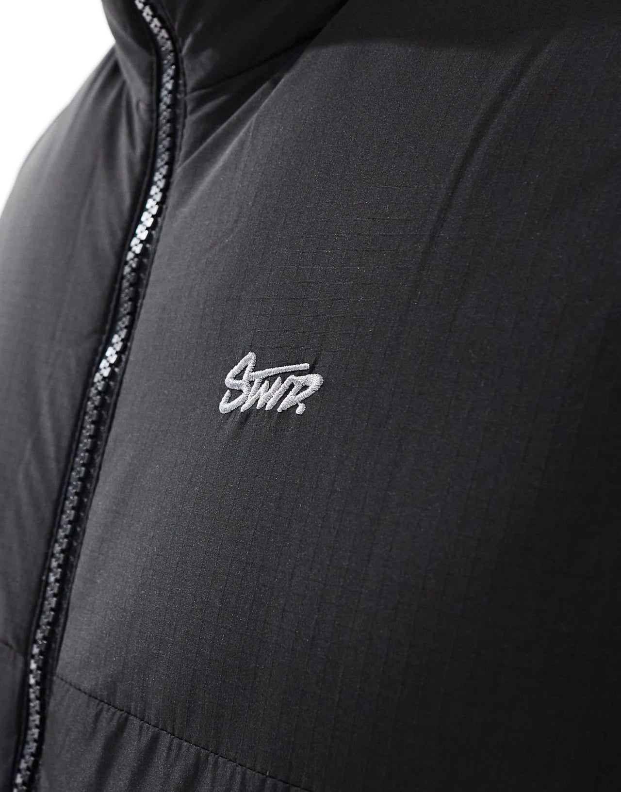 Pull&Bear puffer gilet in black - ASOS Sample Sale